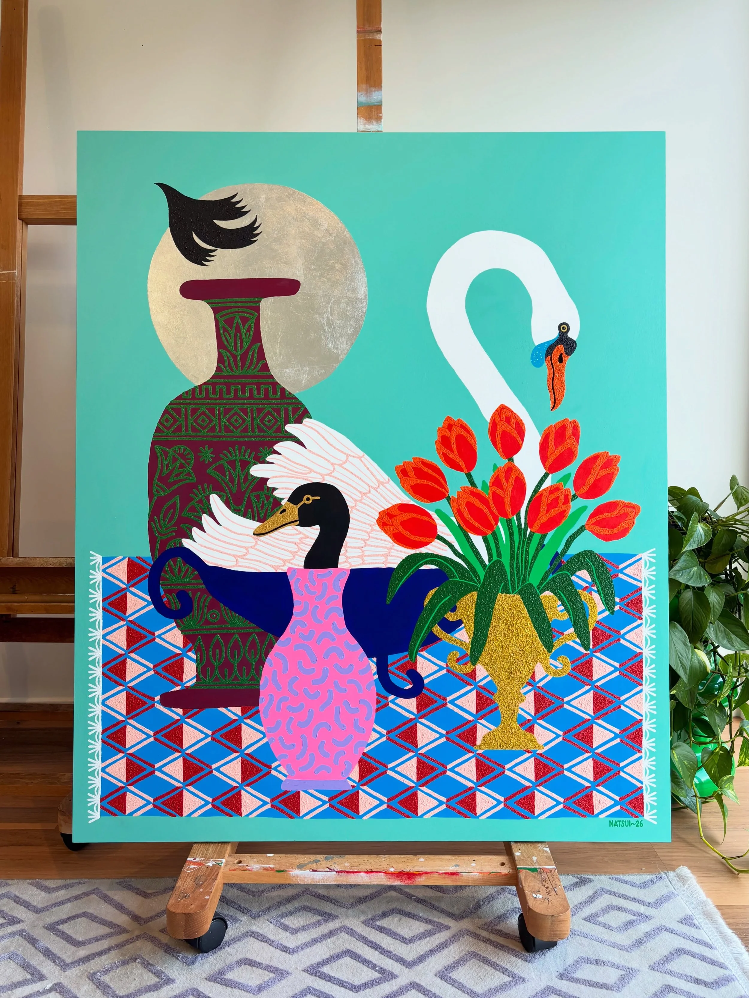 A call this one &lsquo;A Flight of Fancy&rsquo; 🐦&zwj;⬛🦢🦆 A very special bday commission, thank you for your trust Julia!!! 💖💖💖💖💖