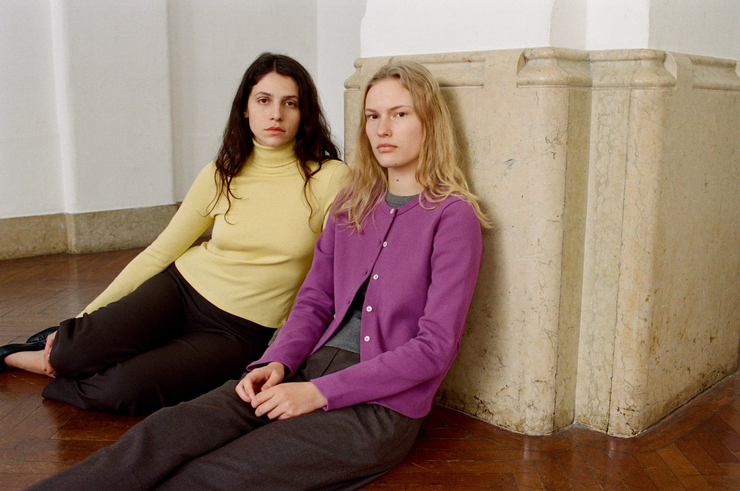 FLORE FLORE_Poppy Cardigan_Grape + Dinah_Turtleneck_Straw.jpg