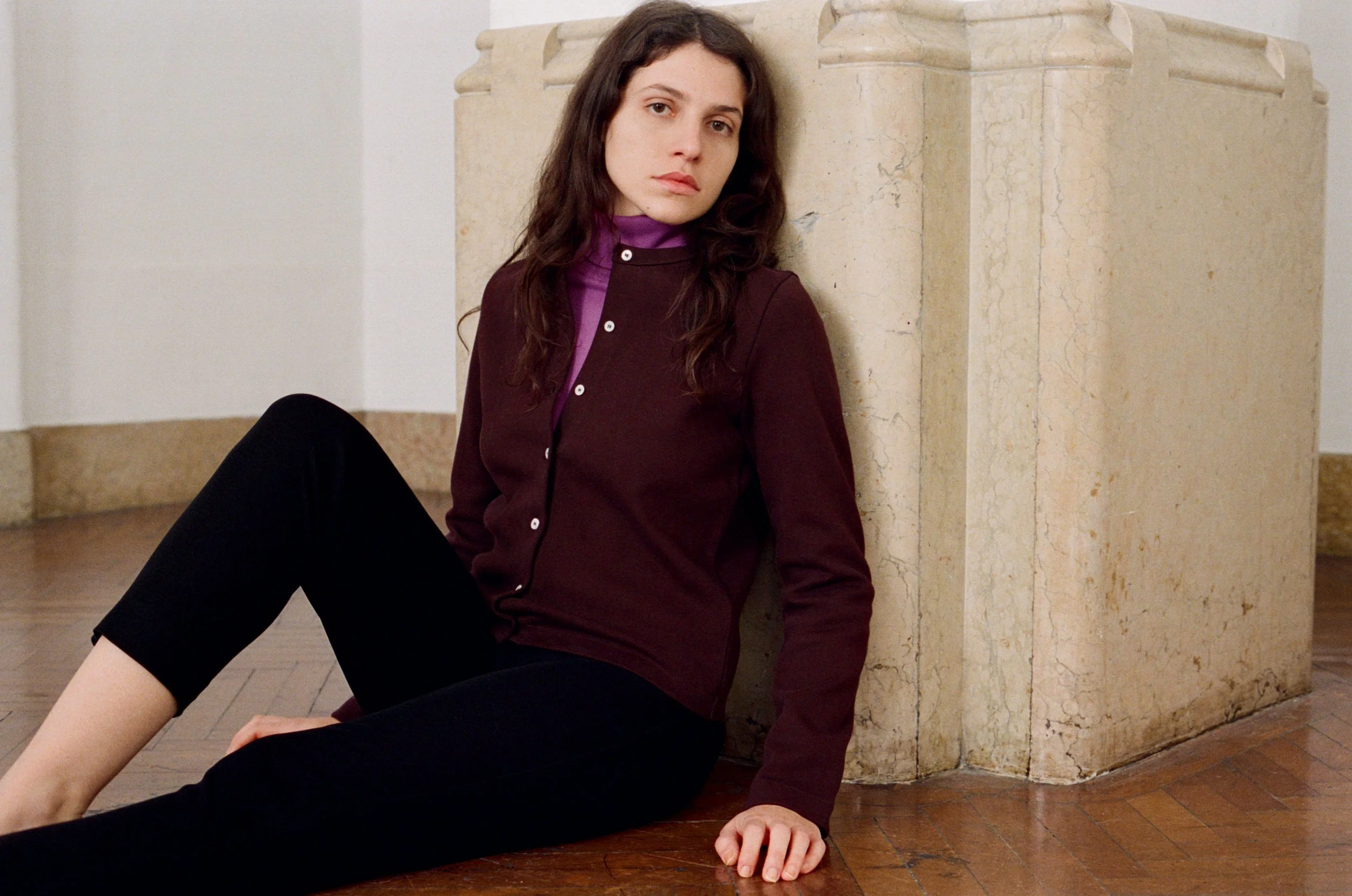 FLORE FLORE_Poppy Cardigan_Choco Plum + Dinah_Turtleneck_Grape.jpg