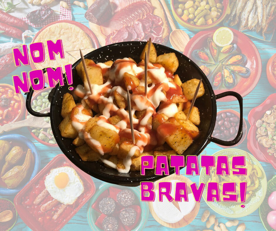 No table of tapas should be without patatas bravas!  #tapas #spanishfood #patatasbravas #teddingtontown #teddingtontogether #teddingtonmums #teddingtonnubnews