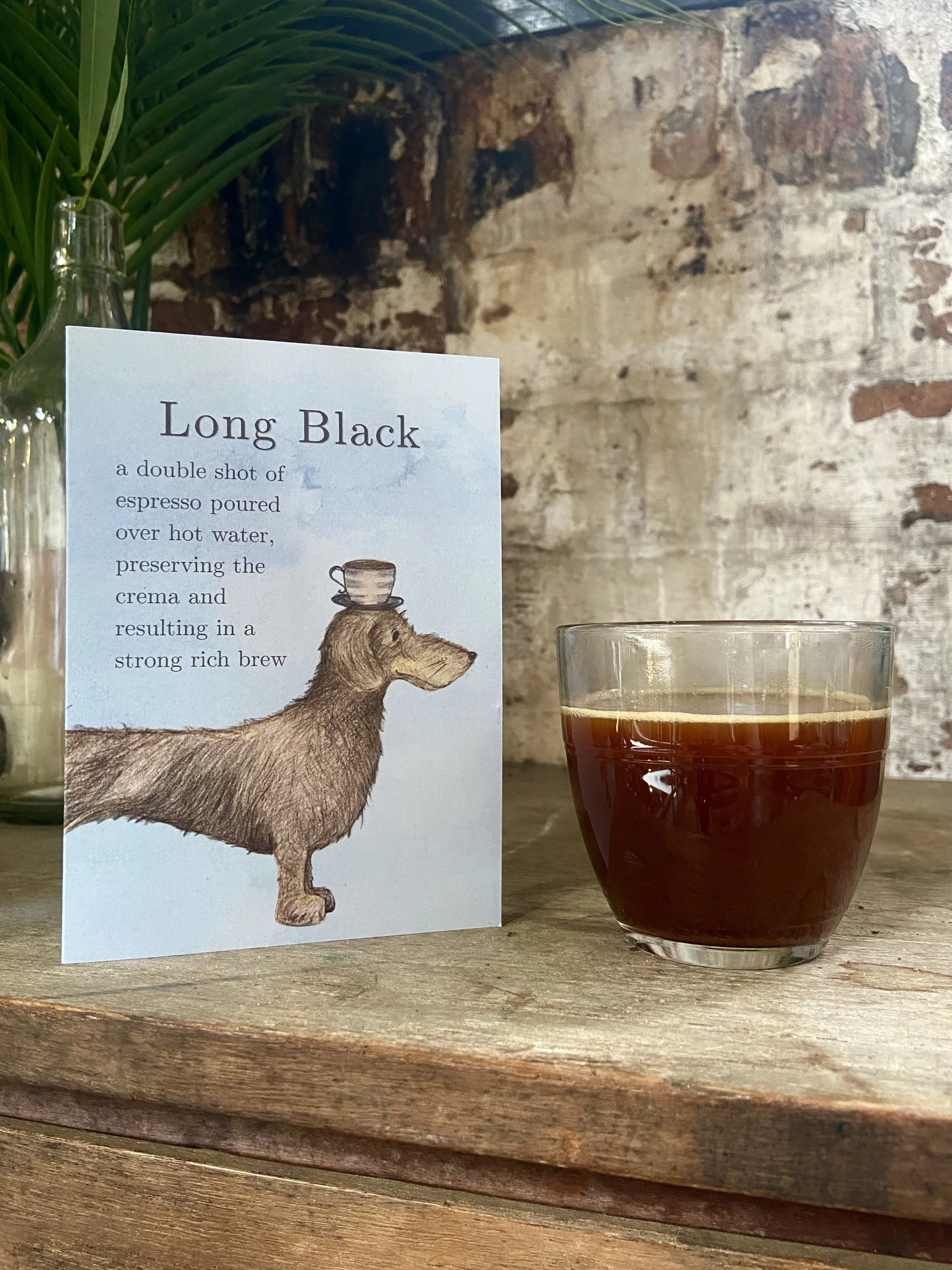 Long Black Coffee  Explained by Cats & Dogs Card