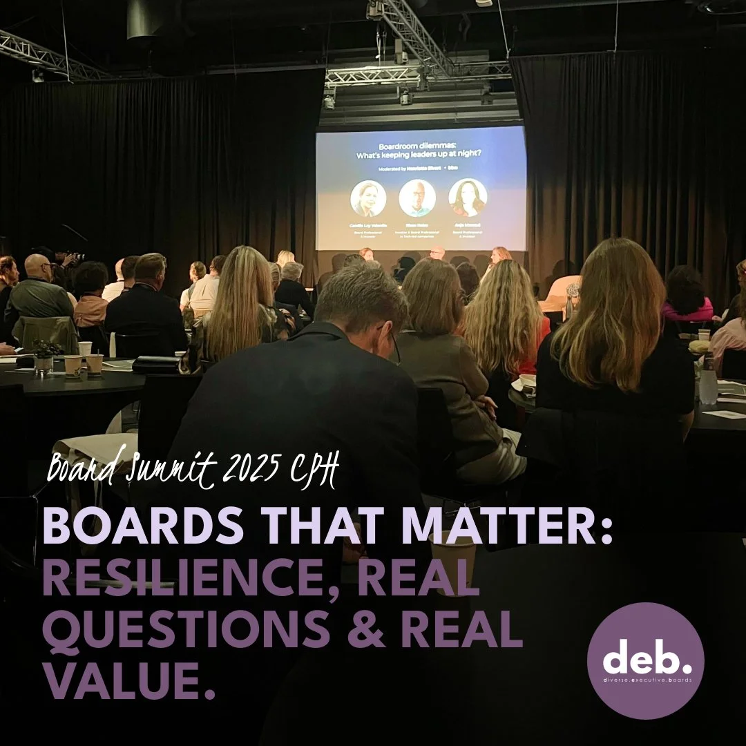Boards that matter: resilience, real questions and real value.