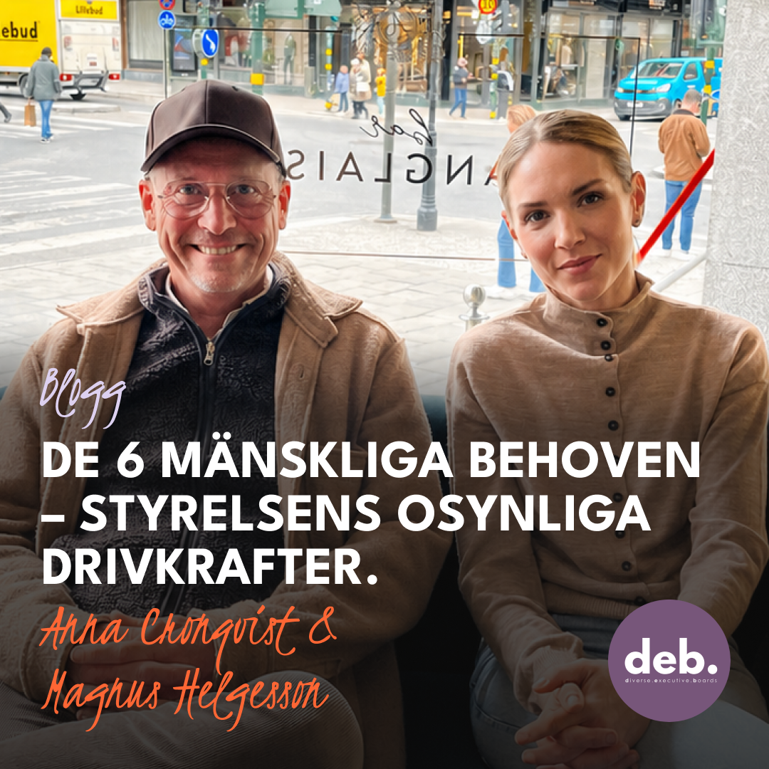 De 6 mänskliga behoven – styrelsens osynliga drivkrafter.