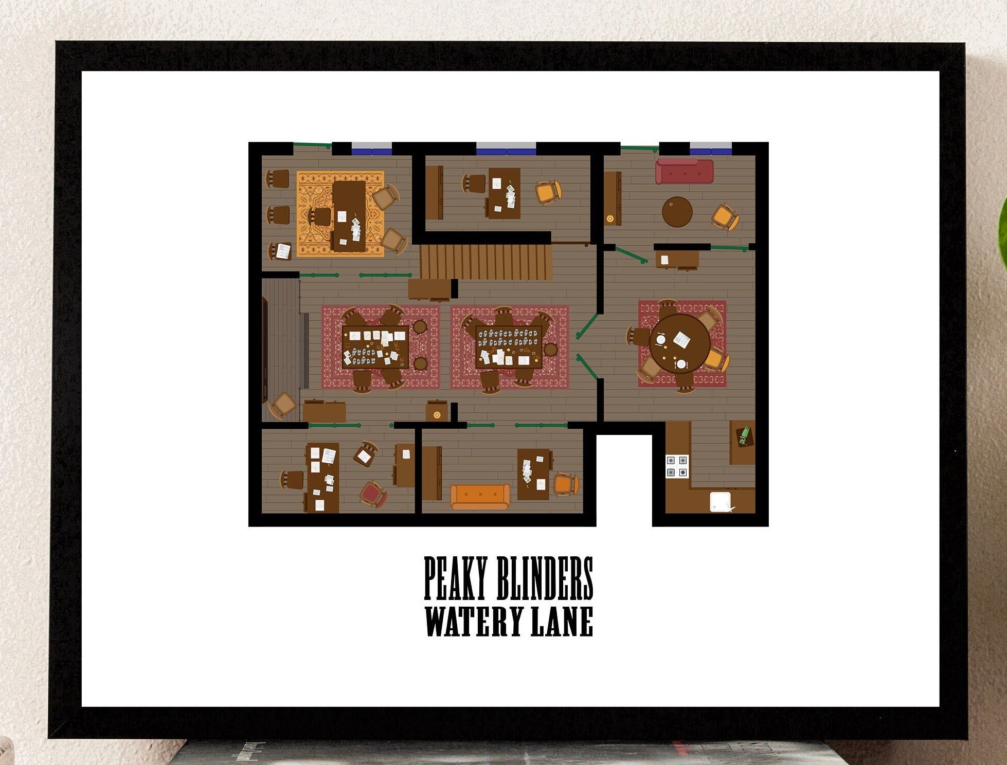 Peaky Blinders TV Show Layout Wall decor Floor Plan (watery lane) ground floor