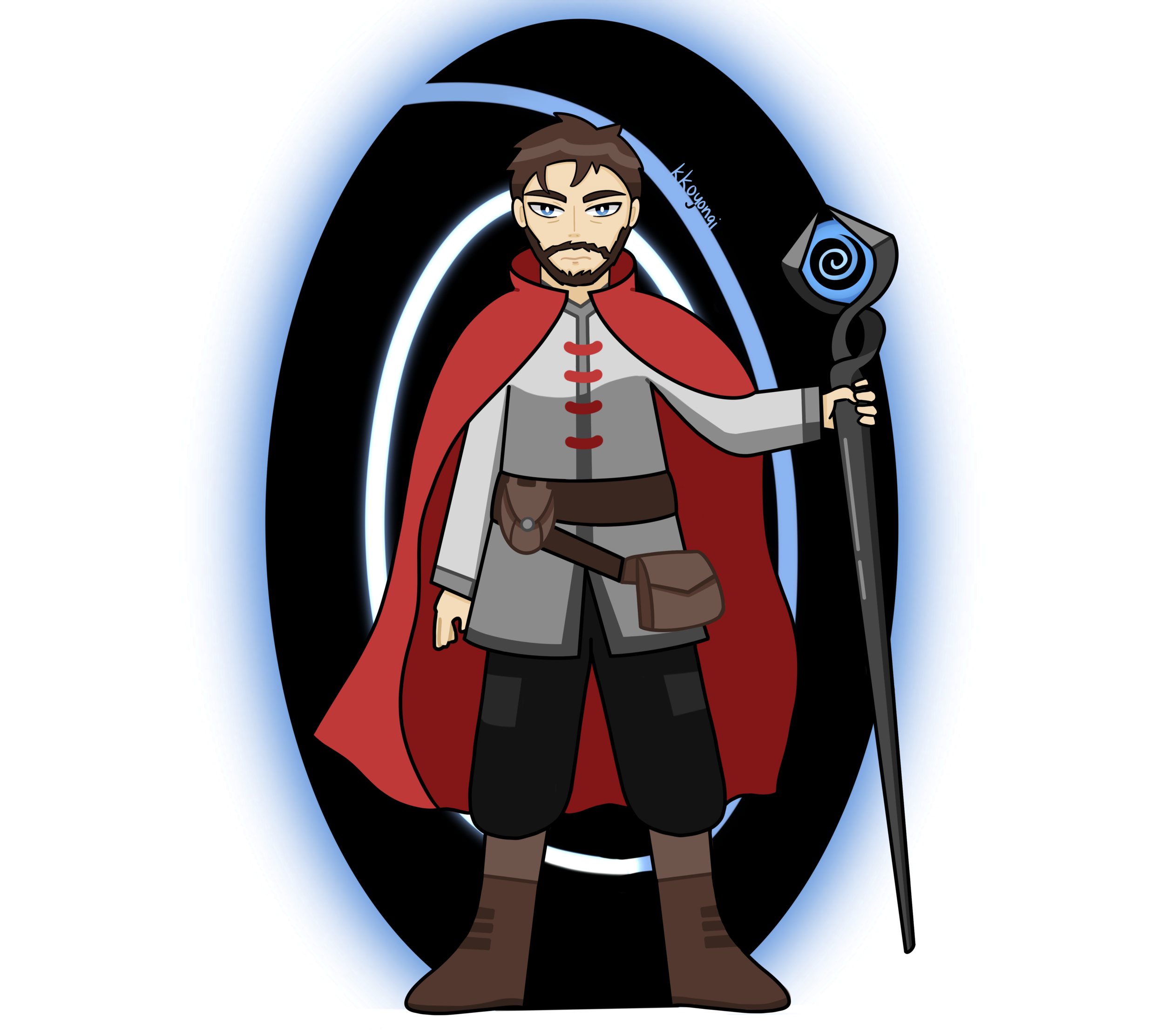 Ko-fi request for a portal caster NPC named Caleb.