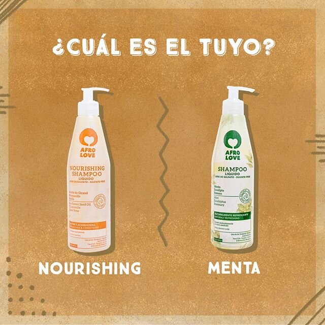 Uno con menta, el otro con aceite de girasol. Uno nutre y acondiciona, el otro estimula y calma el cuero cabelludo &iquest;Cu&aacute;l es tu shampoo favorito de Afro Love?⁠
&bull;⁠⠀⁠
&bull;⁠⠀⁠
&bull;⁠⠀⁠
#afroloverd #amatupelonatural #hkcosmetics #lle