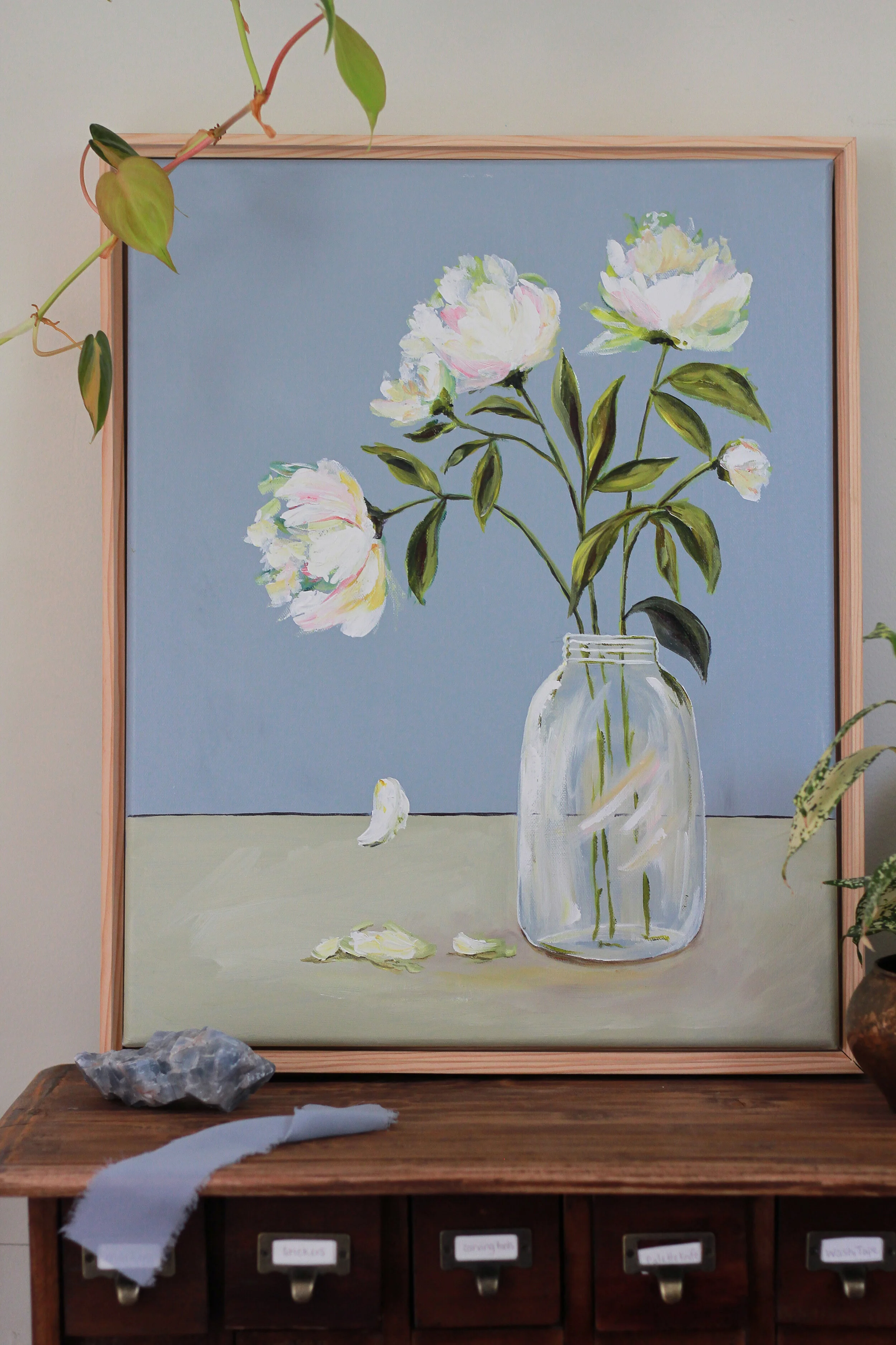 "From the Garden" a 16x20" vertical canvas