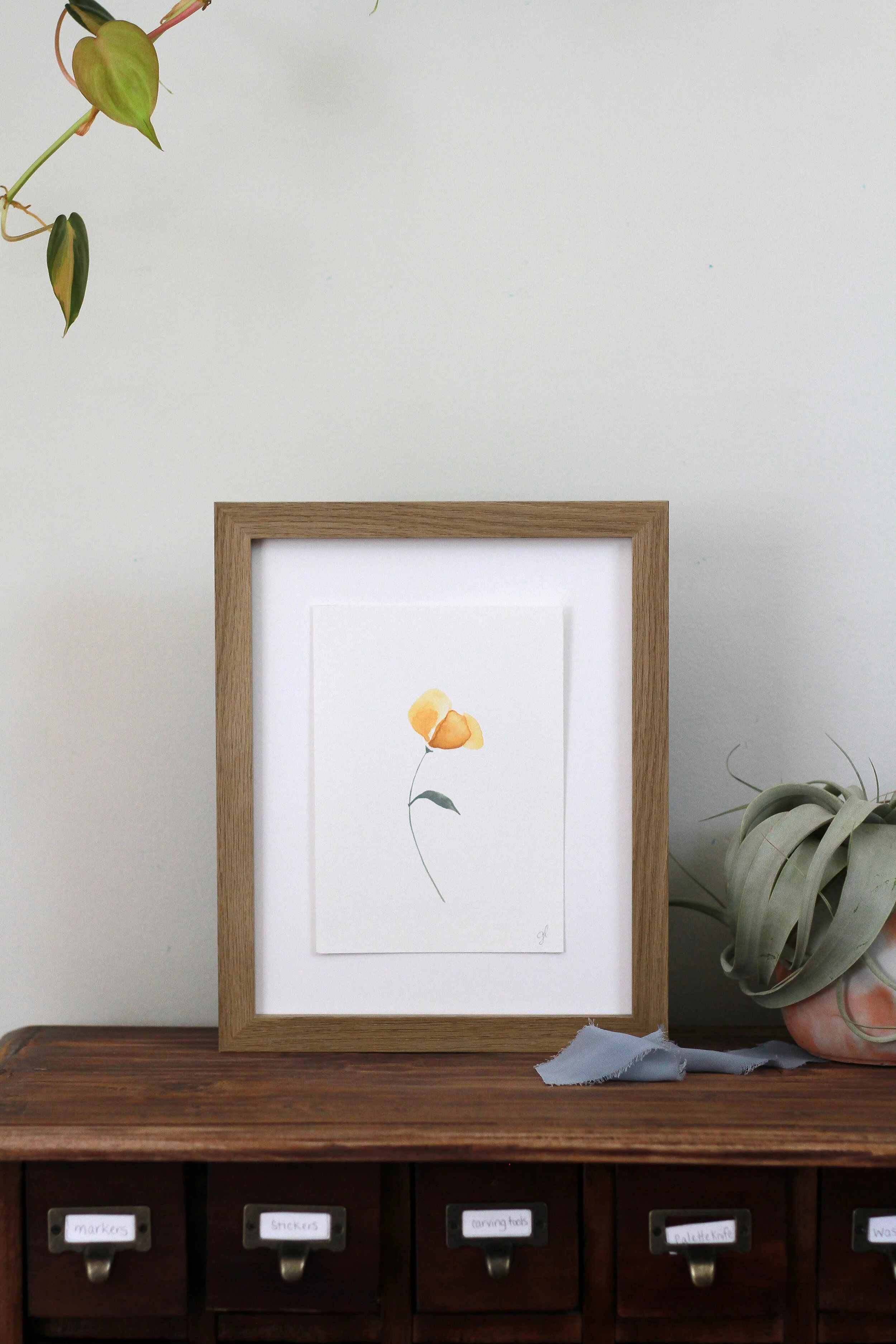 "Inner Light Five" a 5x7" vertical watercolor painting