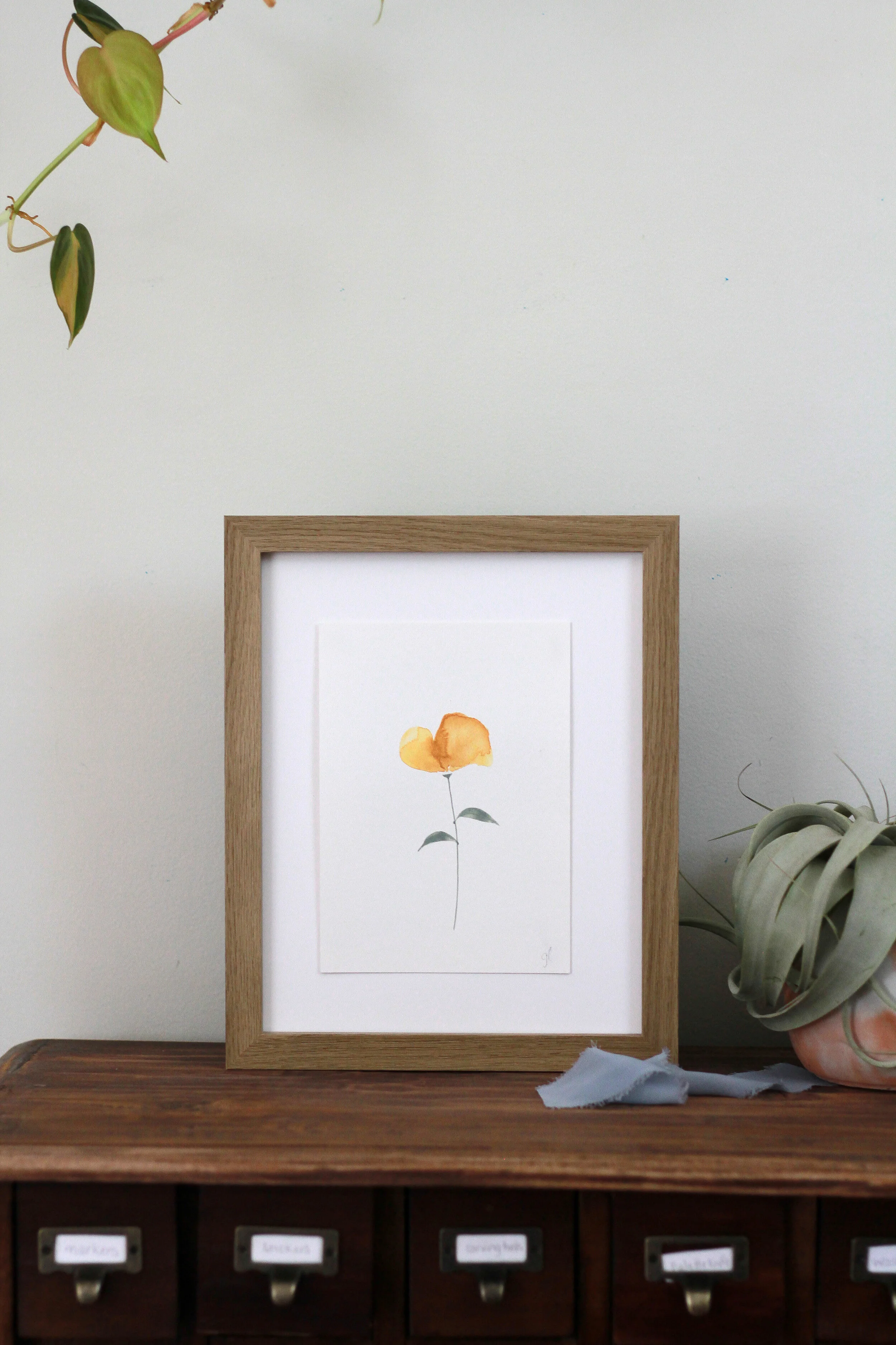 "Inner Light Six" a 5x7" vertical watercolor painting