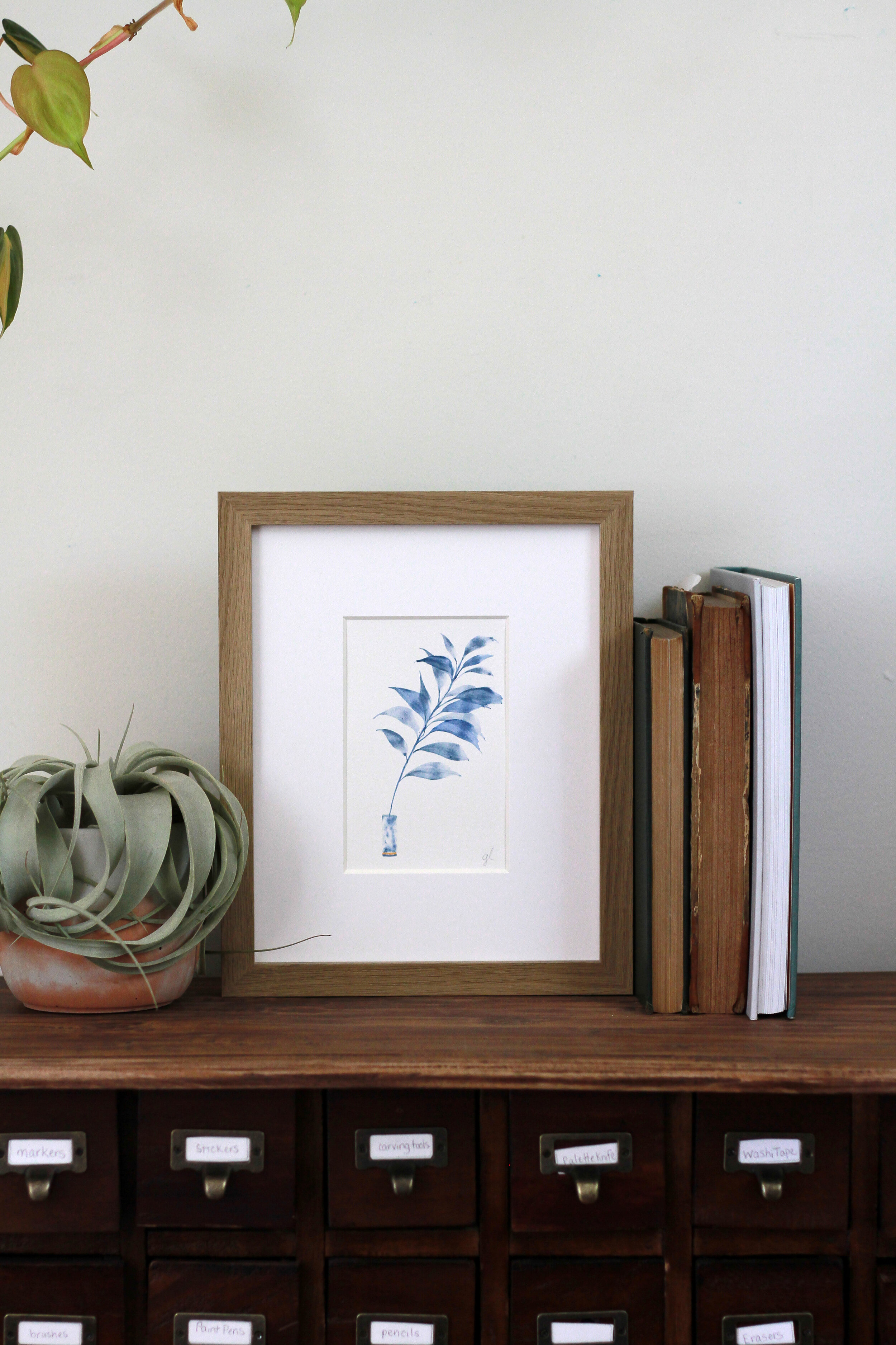 "Sweet Summer Breeze" a 3.75x4.5" vertical watercolor painting