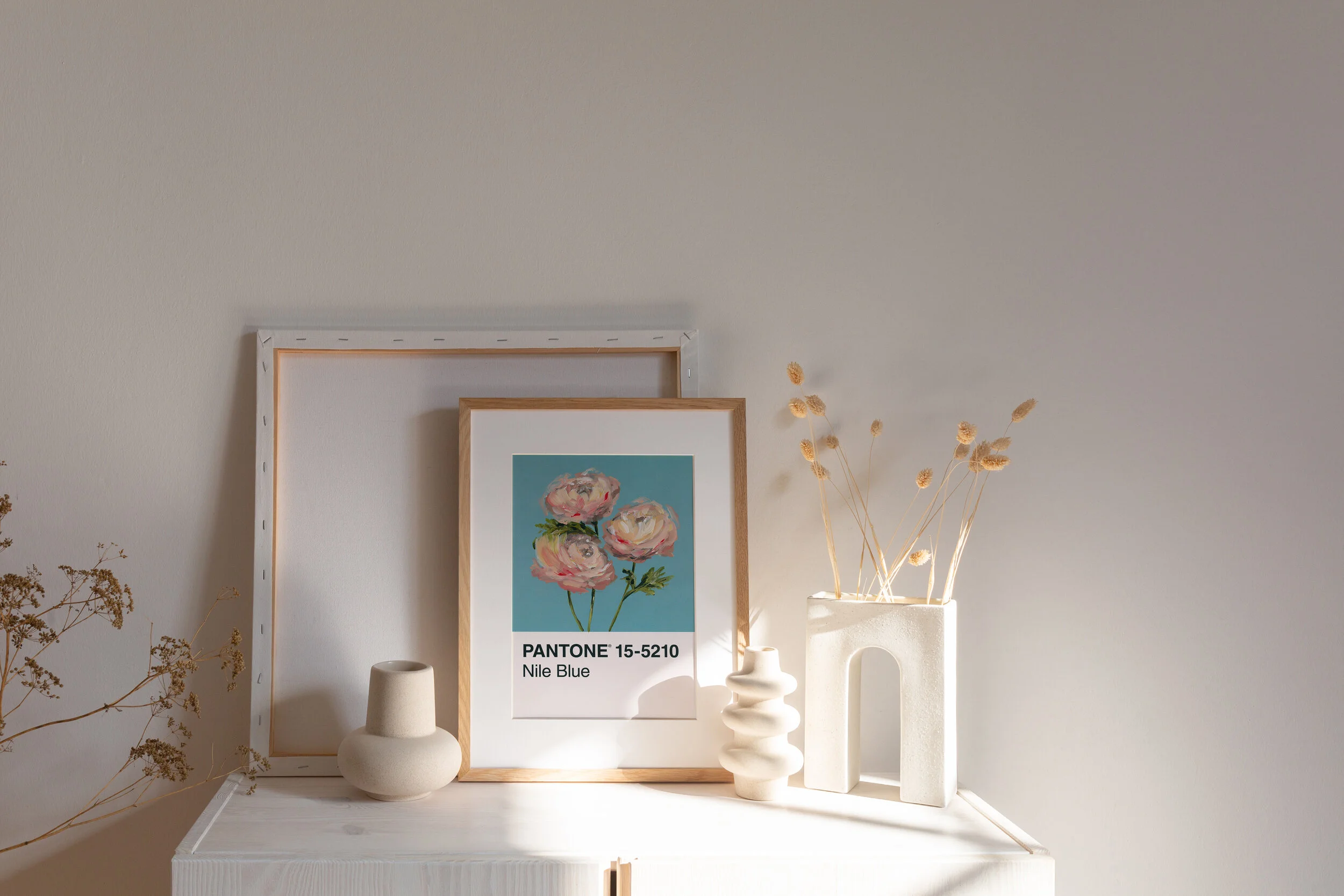 Day 12 - Nile Blue with Roses - Print