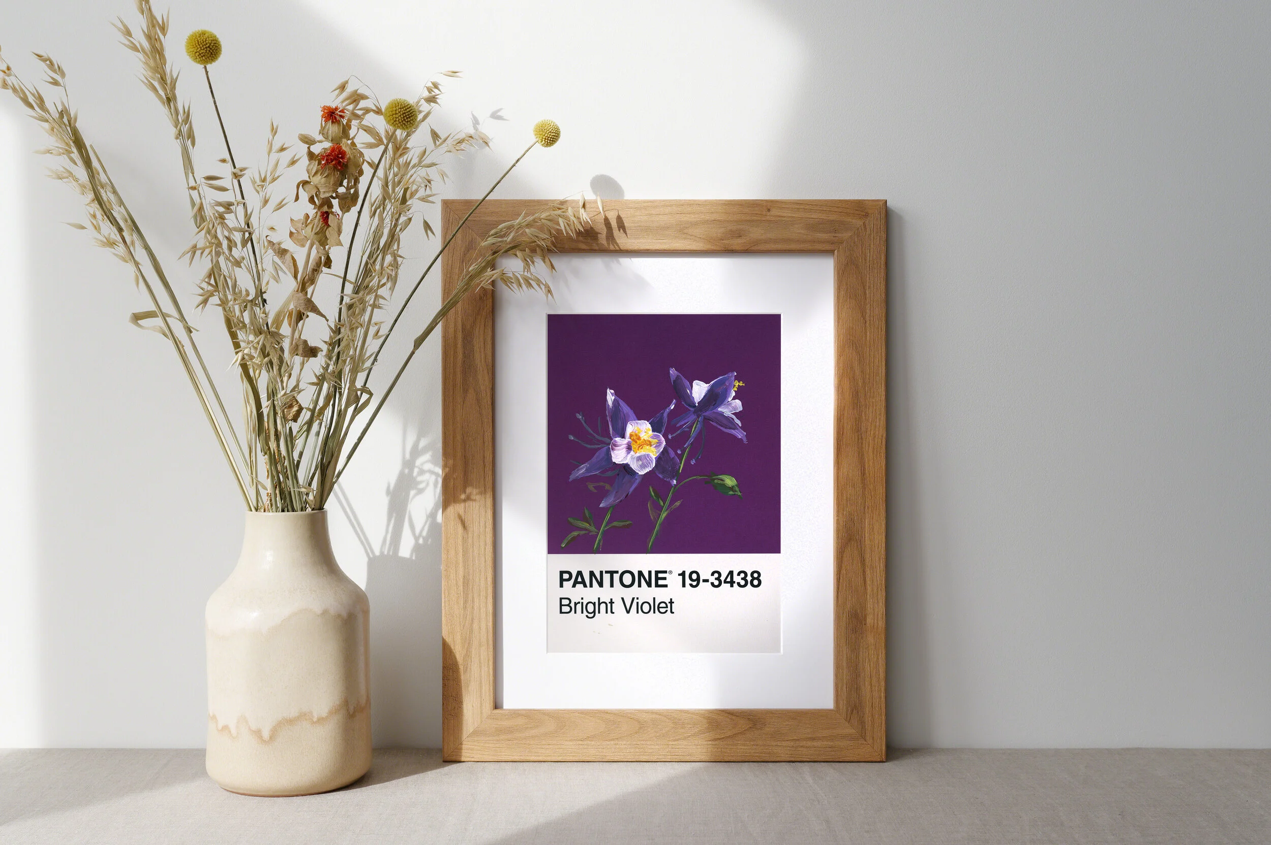Day 71 - Columbine on purple - Print