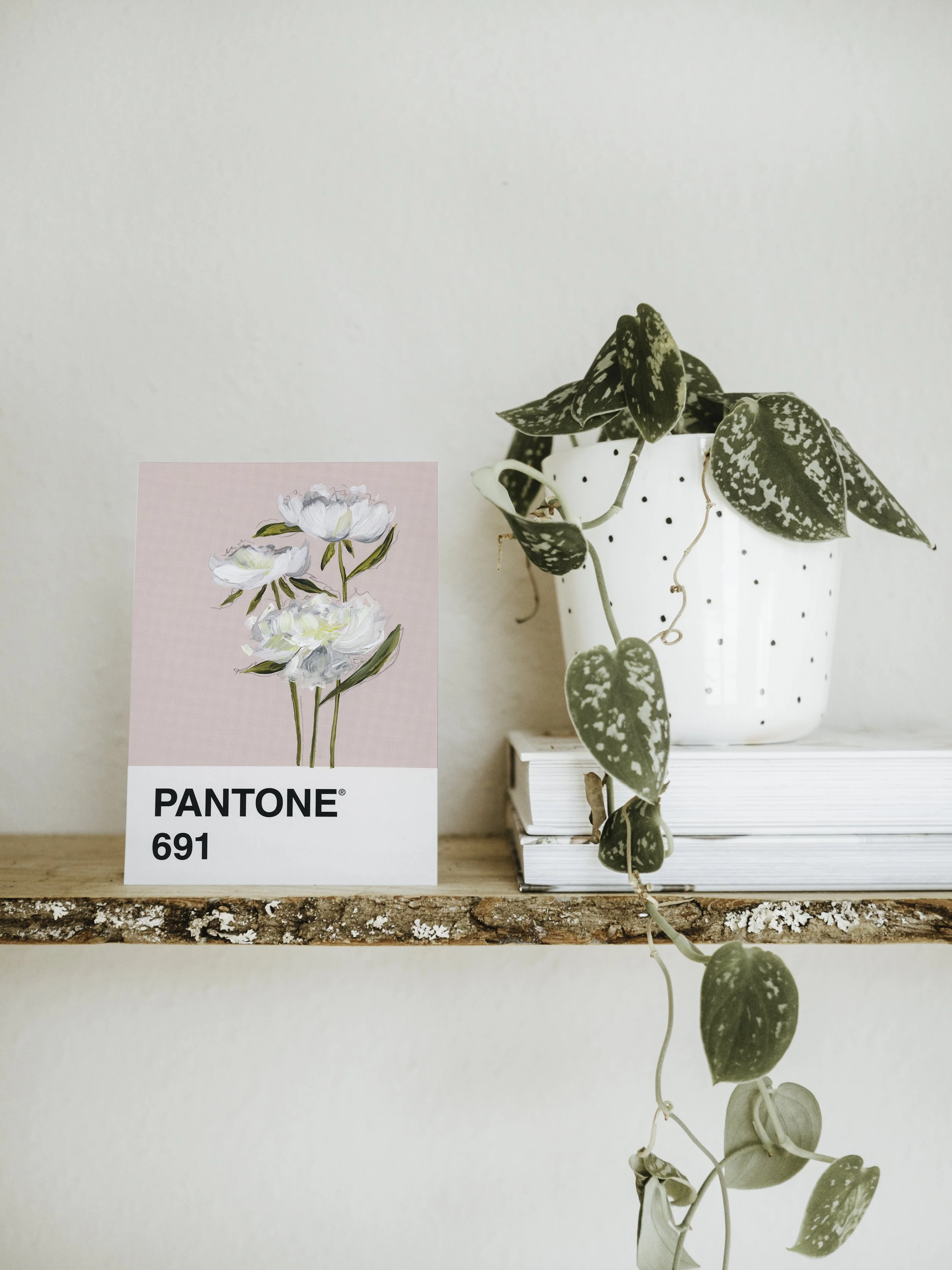 Day 35 - Pastel Pink and White florals  (print)