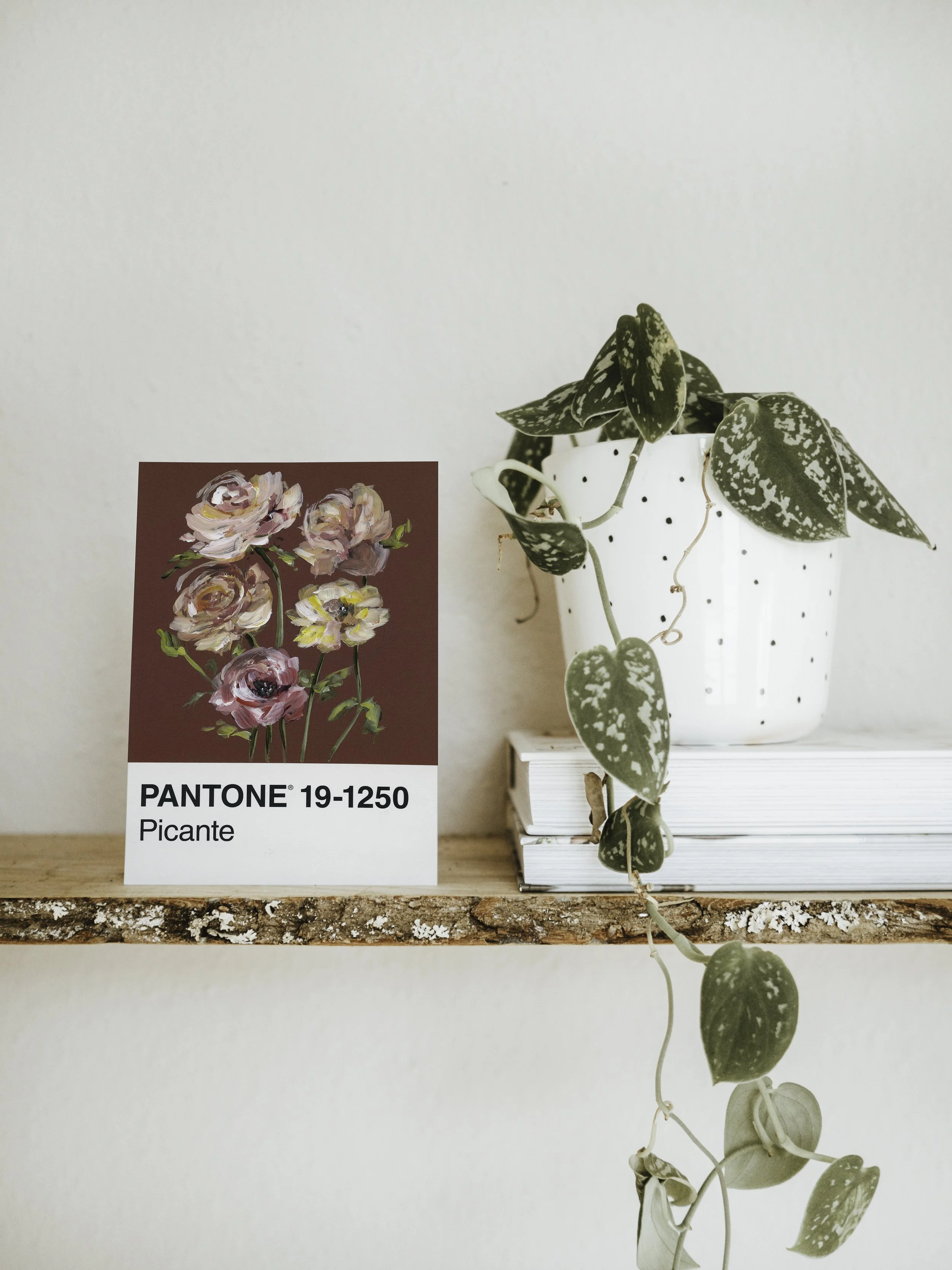 Day 38 - Maroon Bouquet (print)