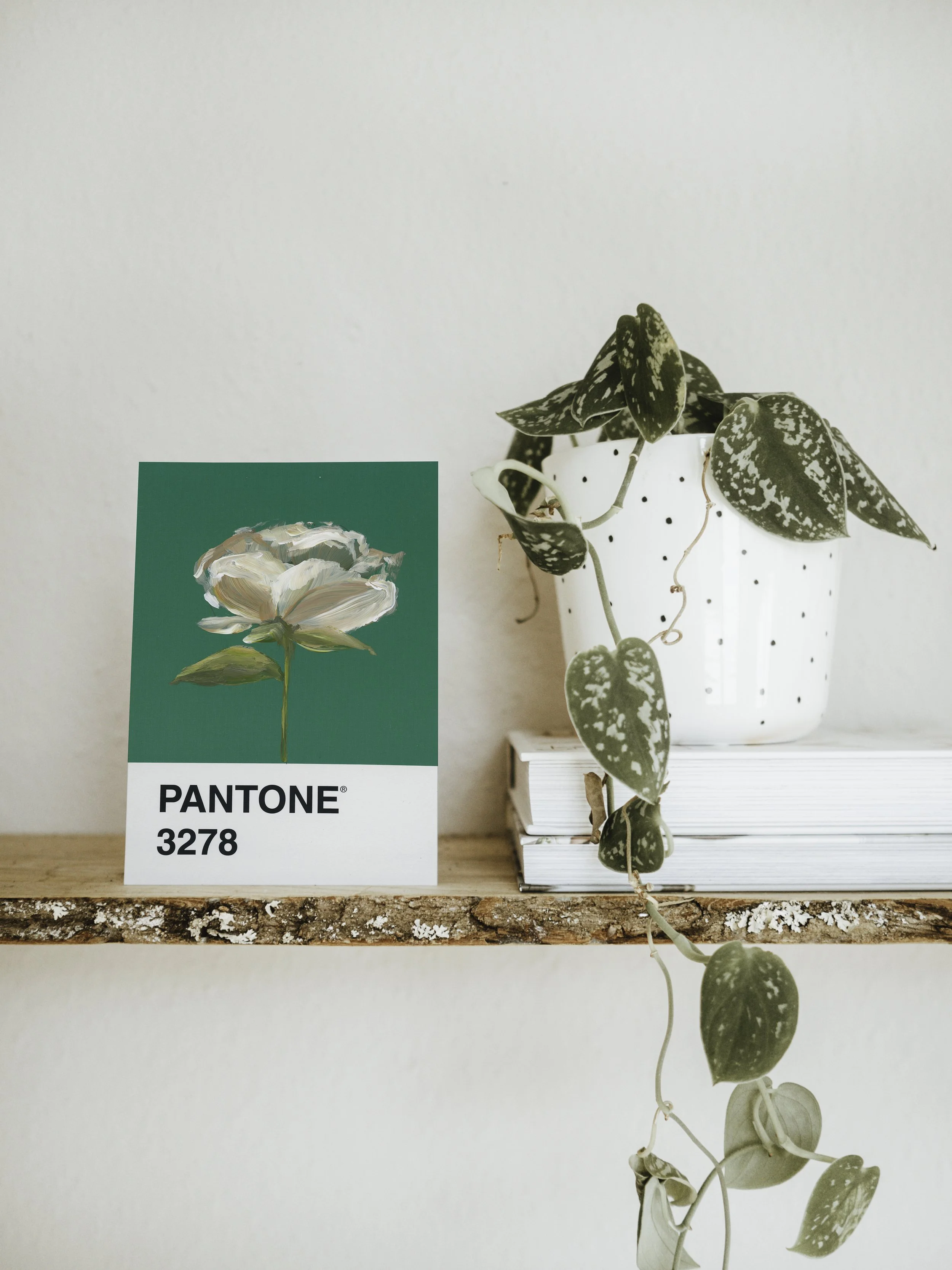 Day 99 - Teal and White Floral (print)