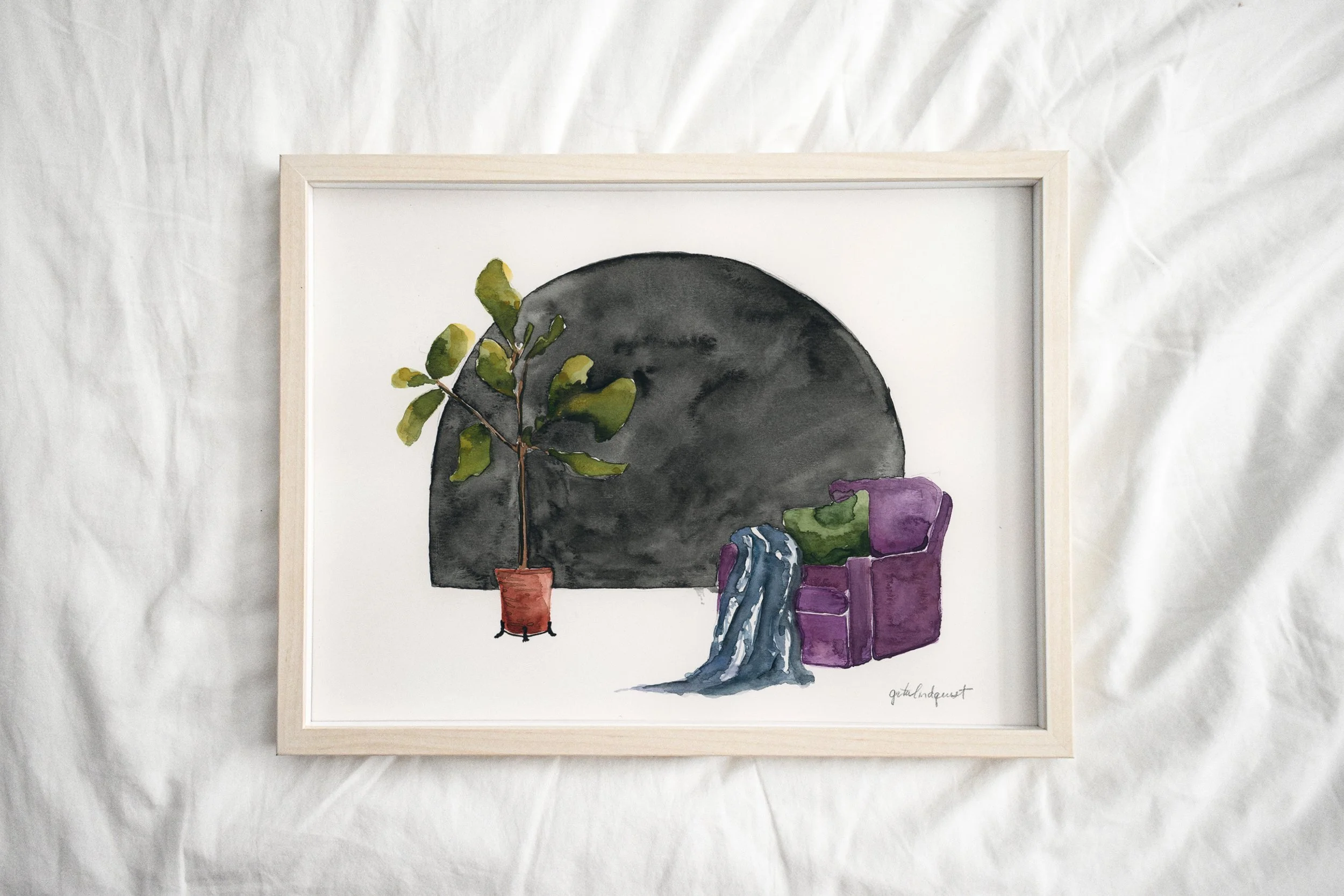 "Wrap Yourself in Warmth" - an 8x10" horizontal original