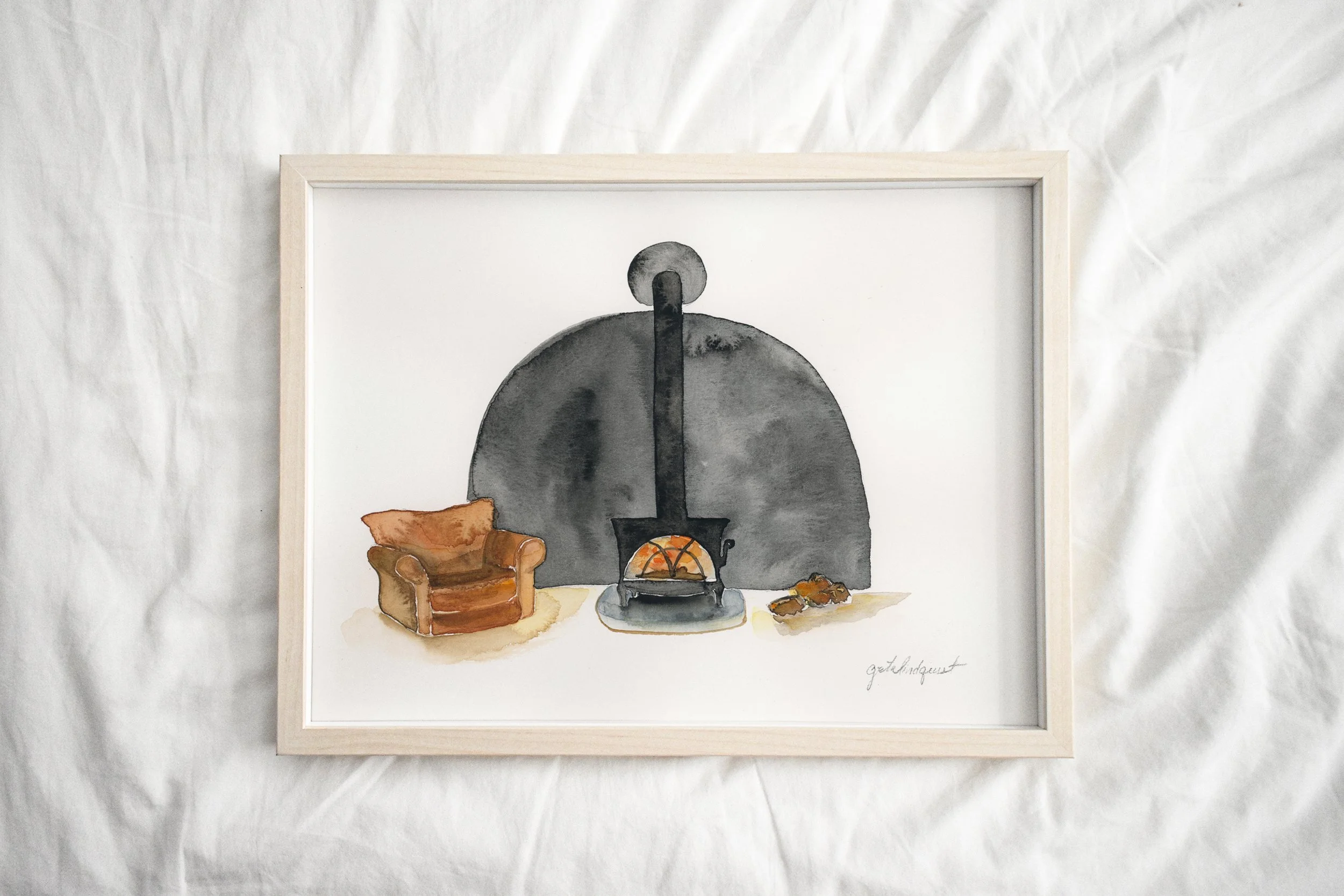 "Sit With the Warmth" - an 8x10" horizontal original