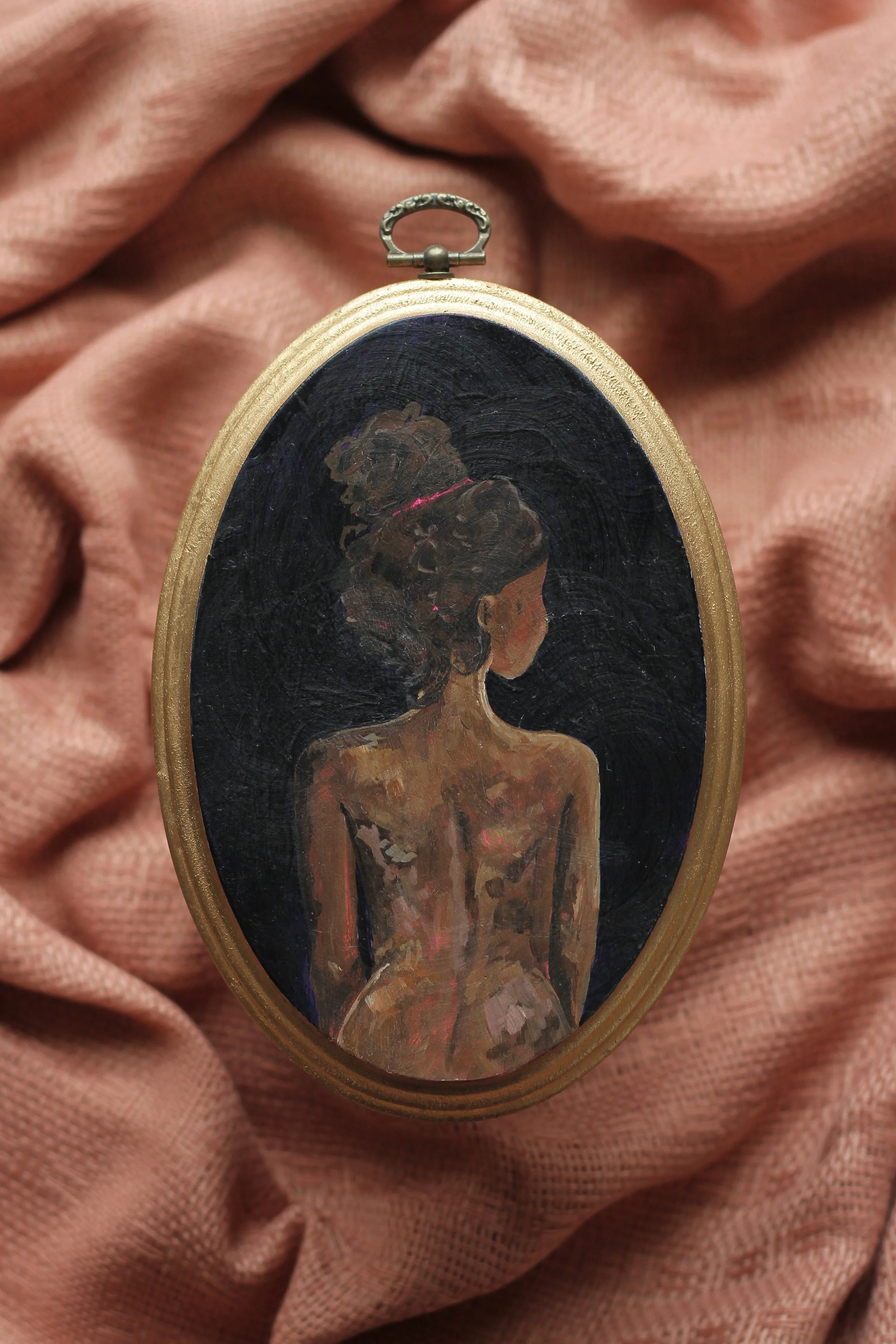 "proud" - 5x7" vertical oval wood plaque