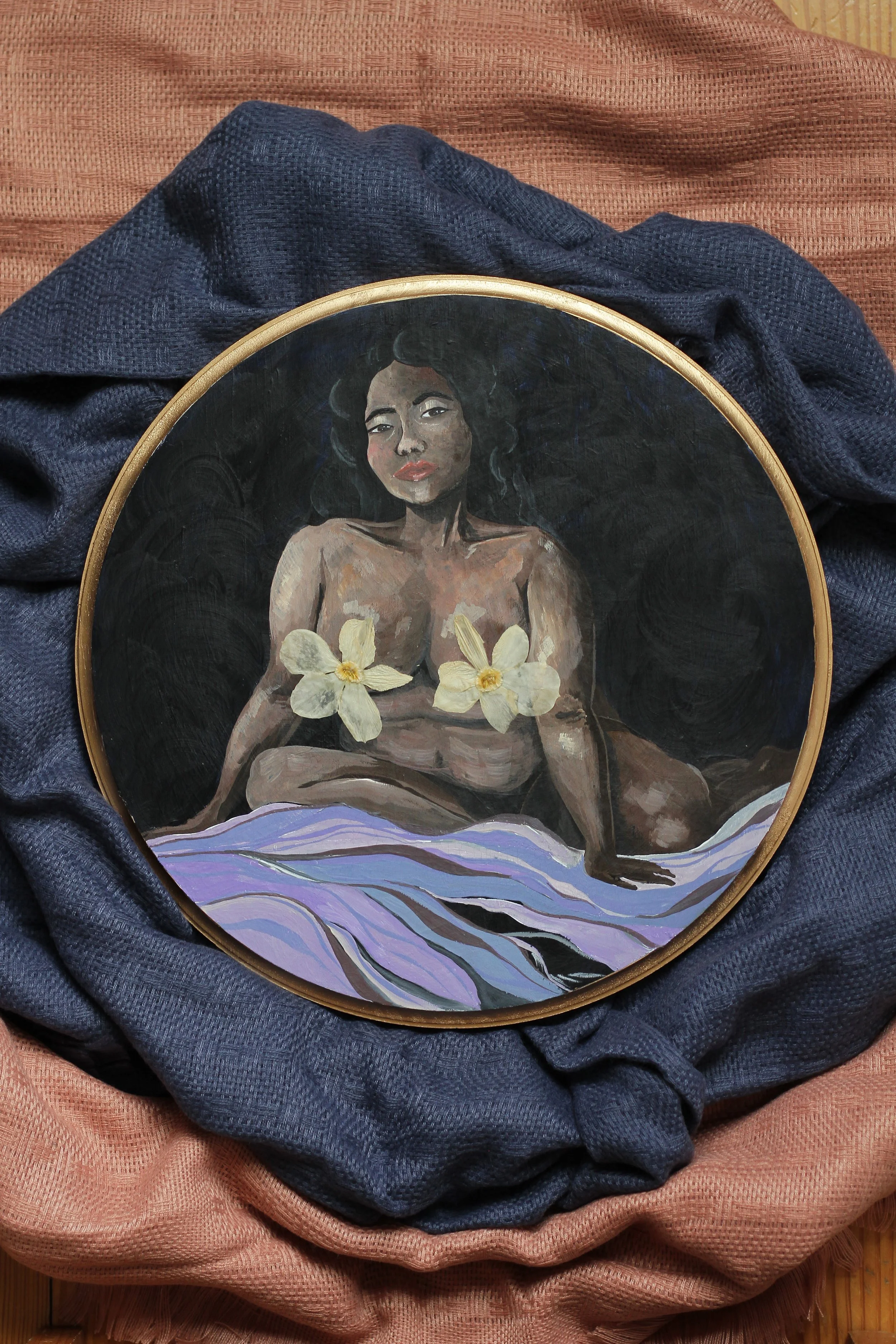 "vulnerable" - 12" circular wood plaque