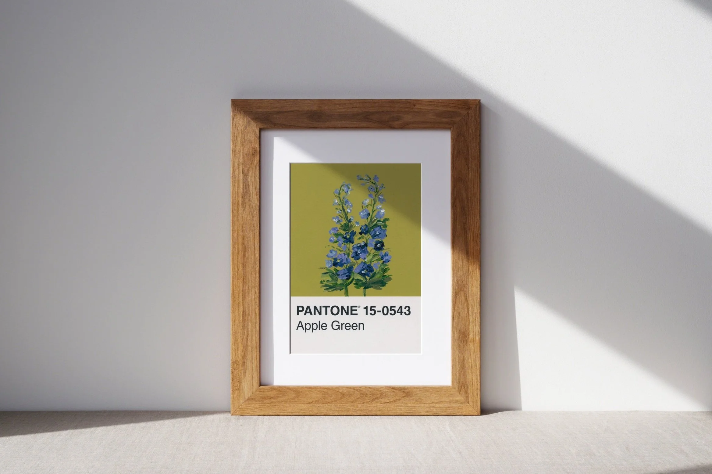 Day 80 - Delphinium on green - Print