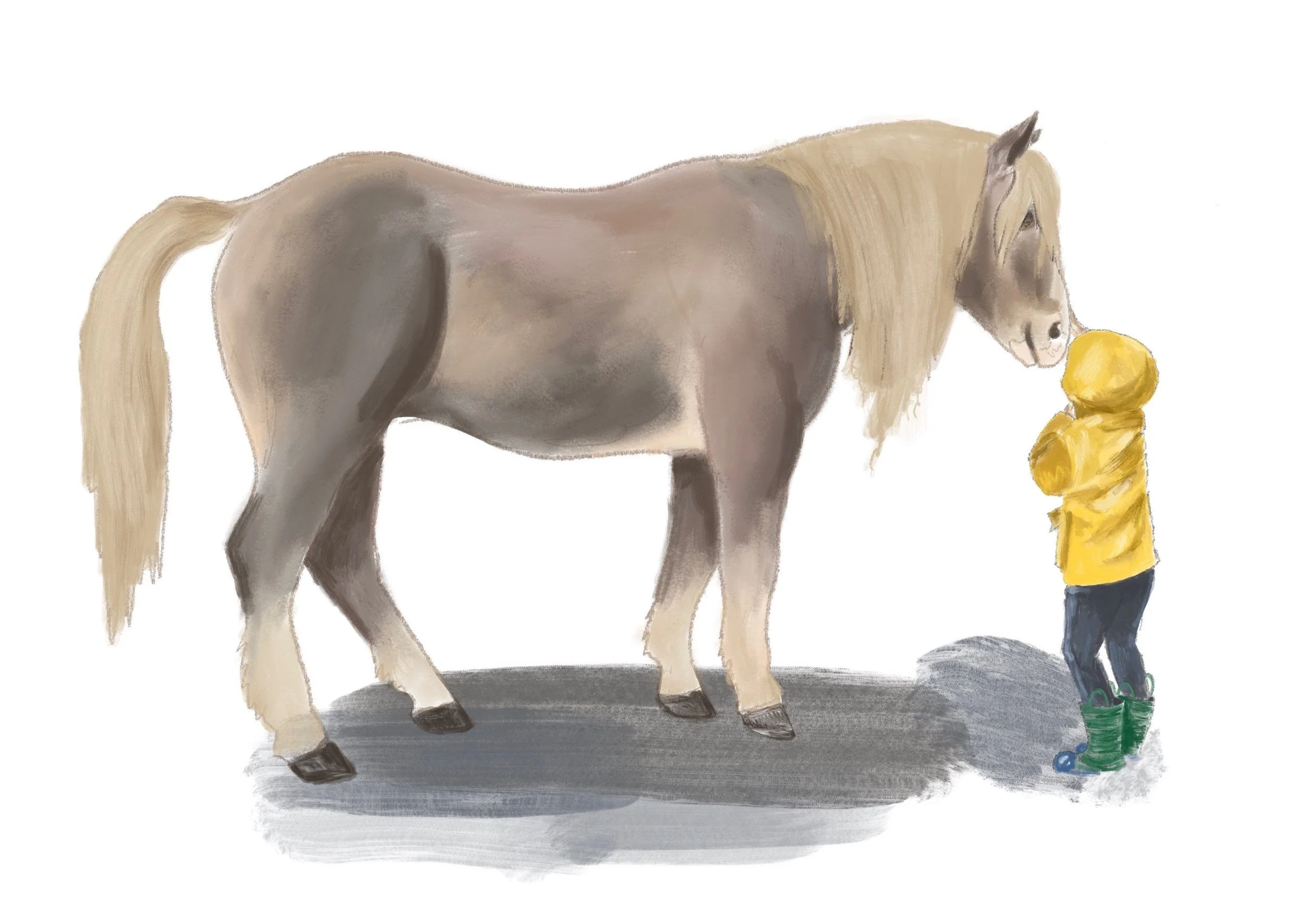 Digital Horse and Boy art