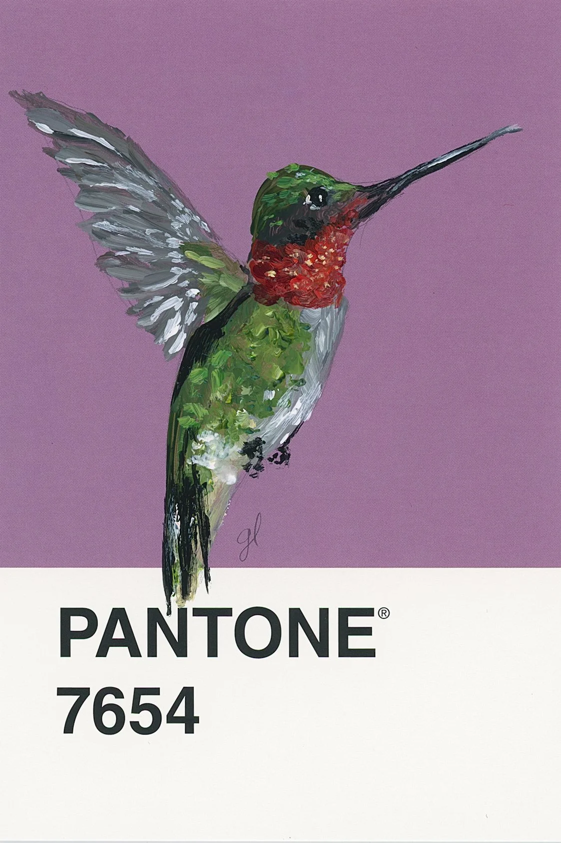 Day 3 Hummingbird Pantone Painting