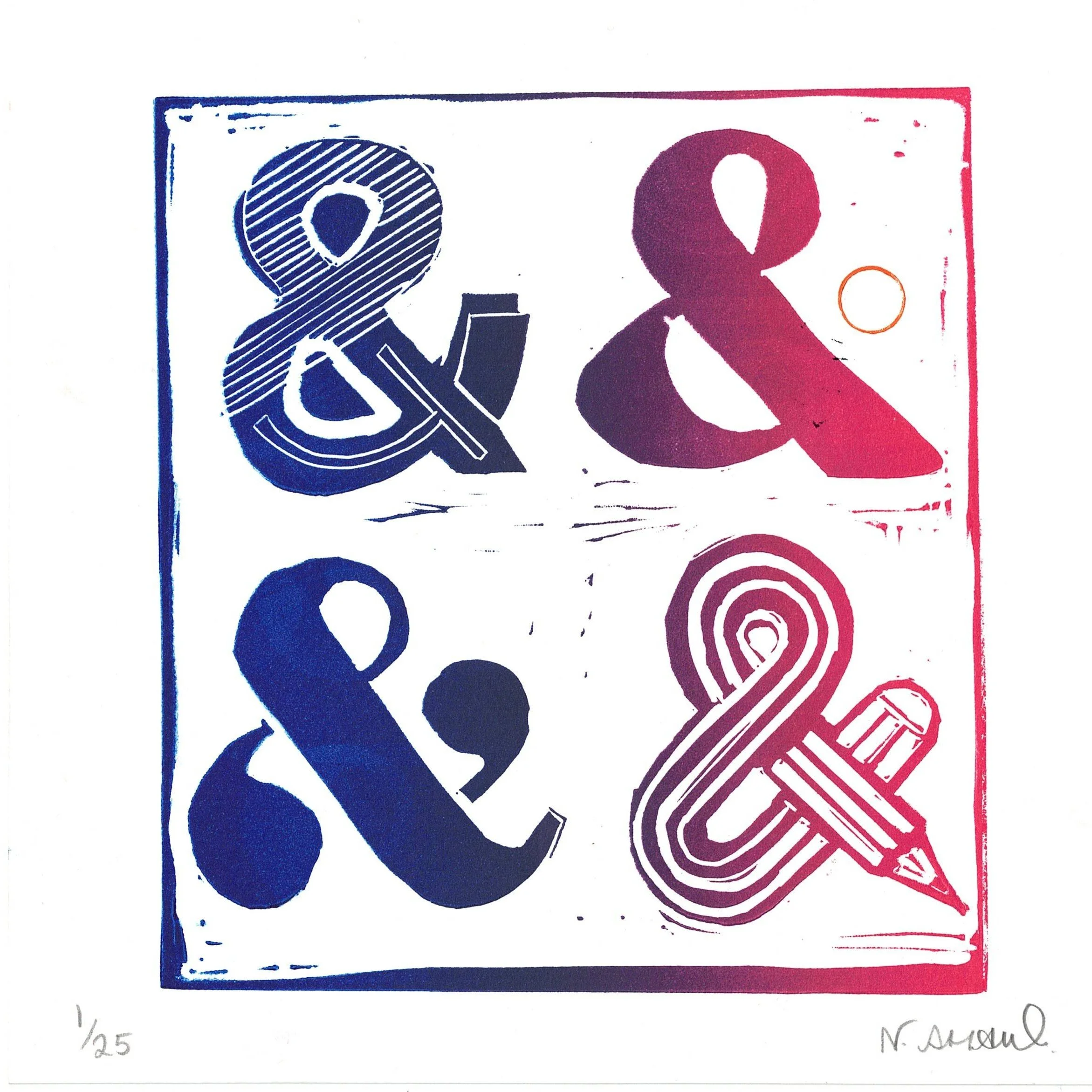 Nicola Shaw	
There is Always an And	
Linocut
