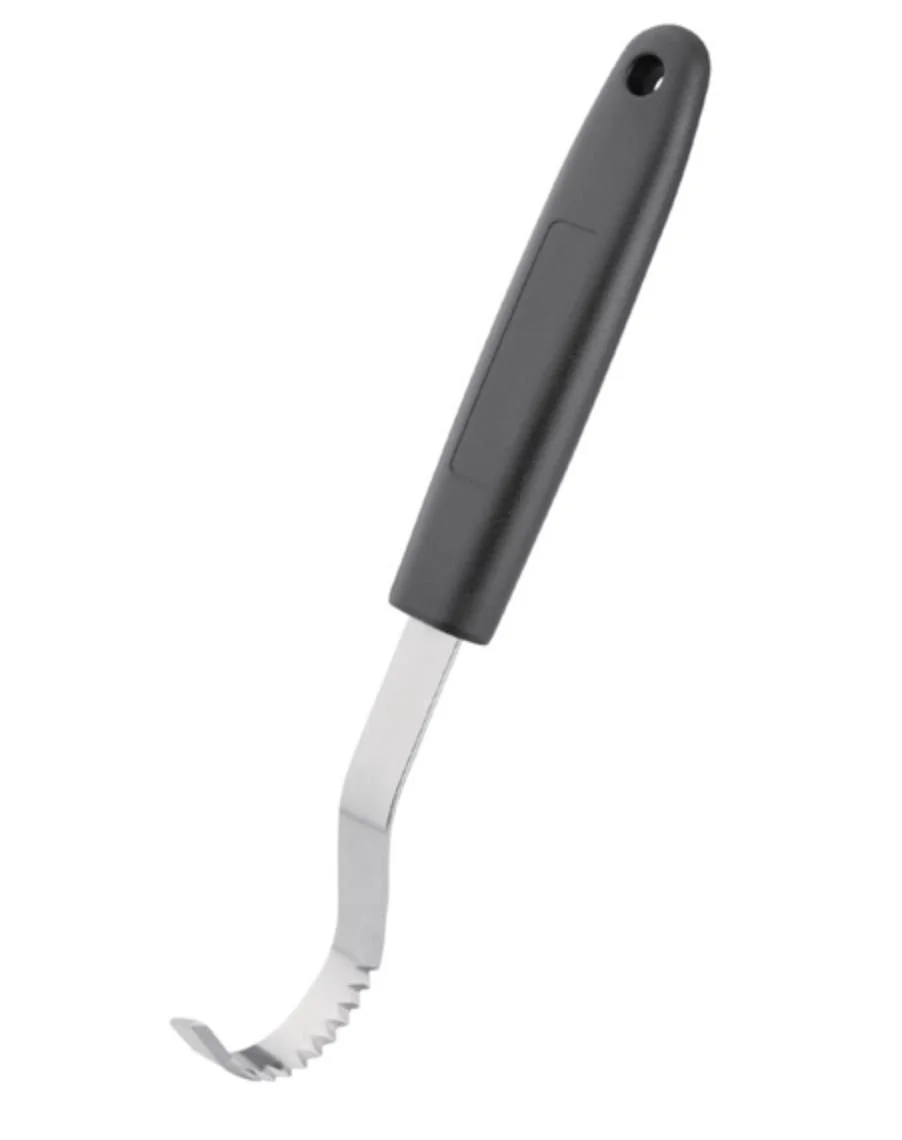 Butter Cutter - Create ringlets of perfection with ease with this butter curler. This professional use item features a 10mm curved, serrated blade that is constructed from stainless steel, ensuring a smooth curl with every swipe you take.
