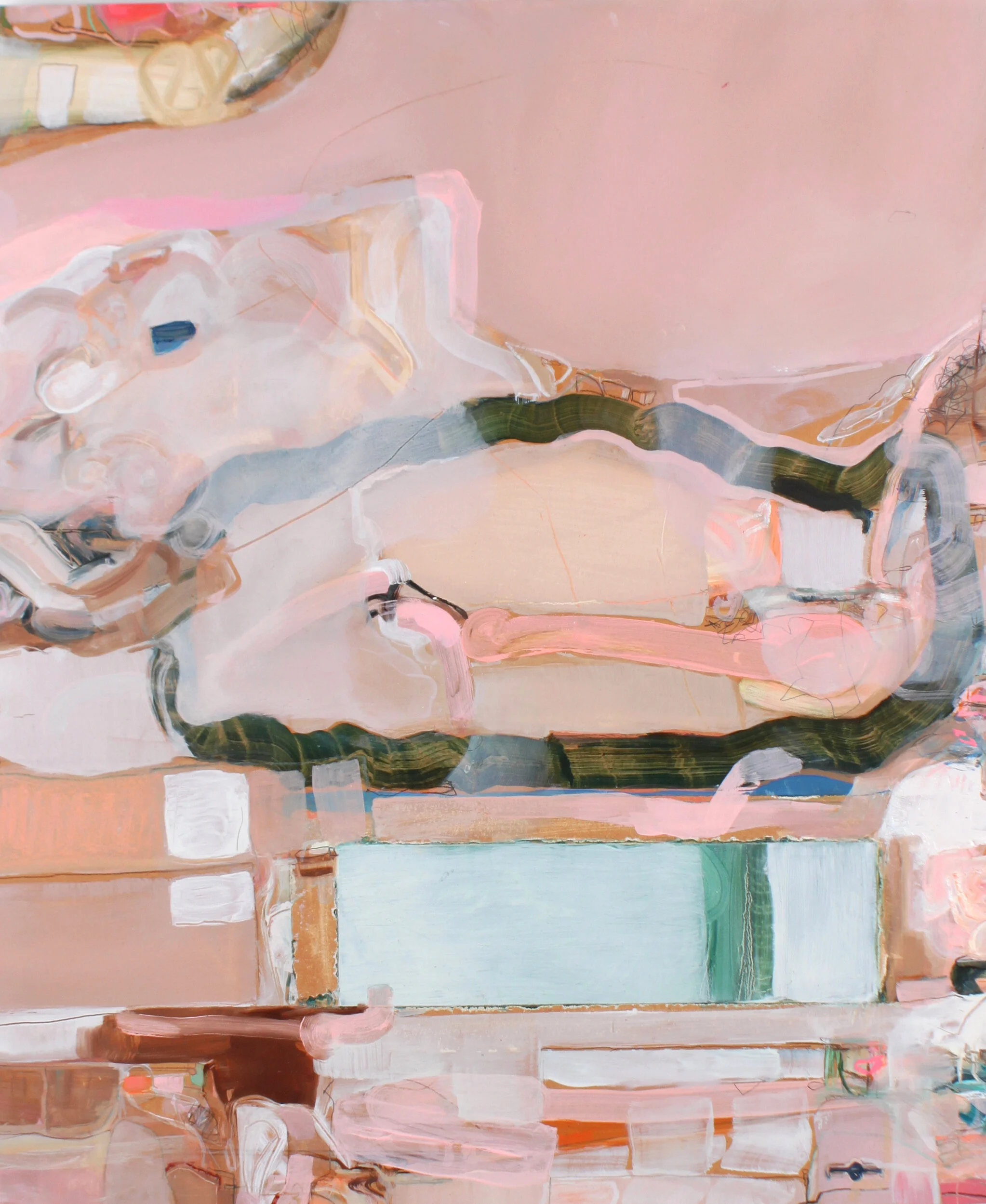 'Lygon St Series, 3' 2020, Oil & acrylic on genuine gesso board, 24 x 20 inches