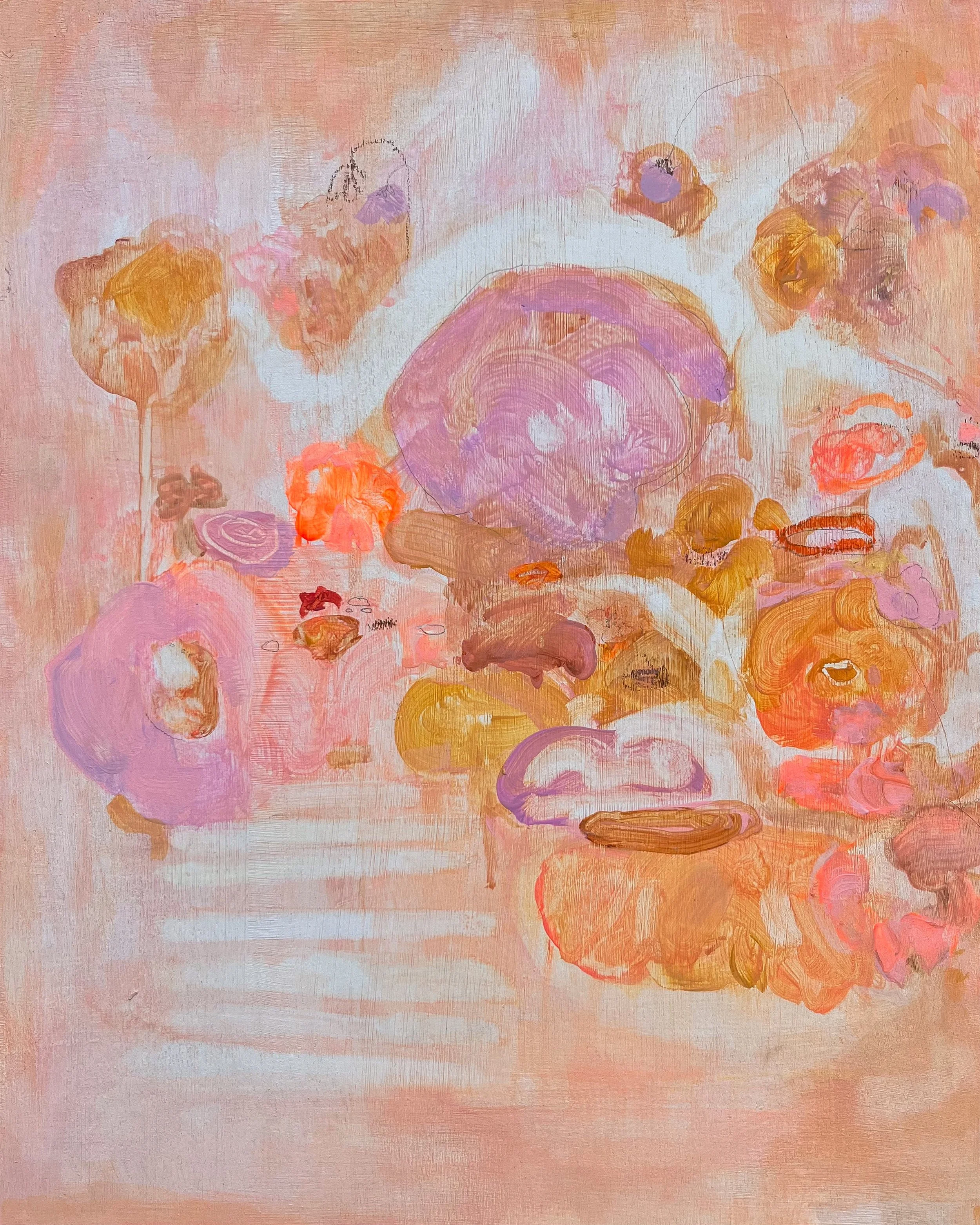 'Poppies, Toiano, Toscano series', Oil and acrylic on board, 37 x 27.5cm