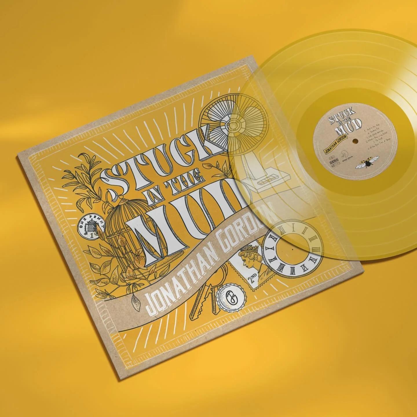 A friend of ours bought this vinyl by @jonathangordonmusic that I designed over five years ago. After such a long time not seeing it, I, of course, found sooo many mistakes that most people probably nobody wouldn&rsquo;t notice. 🫣 The curse of being