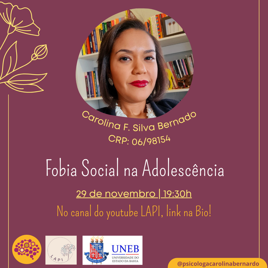 Veja aqui uma parte da aula ministrada para a Liga Acadêmica de Psicopatologia Infantojuvenil da Universidade do Estado da Bahia no dia 29 de novembro.