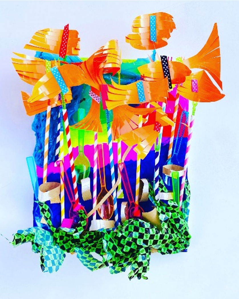   Artwork 2: Skylar's “Orange Fish from Deep Within”, 3rd Grader UNSDG: Life Below Water  