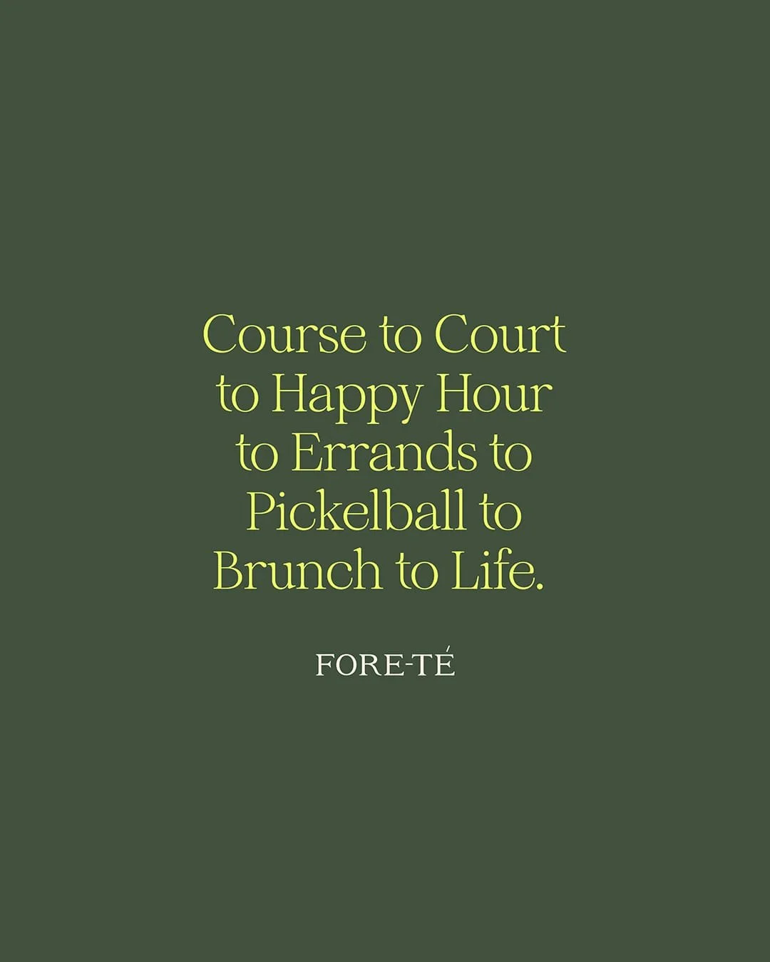 Alright ladies, it&rsquo;s time to ditch the one-rack wonder and step into something that actually 𝘨𝘦𝘵𝘴 you. 🎾✨
 
 
@fore_te_ is rewriting the rules of women&rsquo;s club fashion&mdash;where performance meets polish, and &ldquo;play to your stre