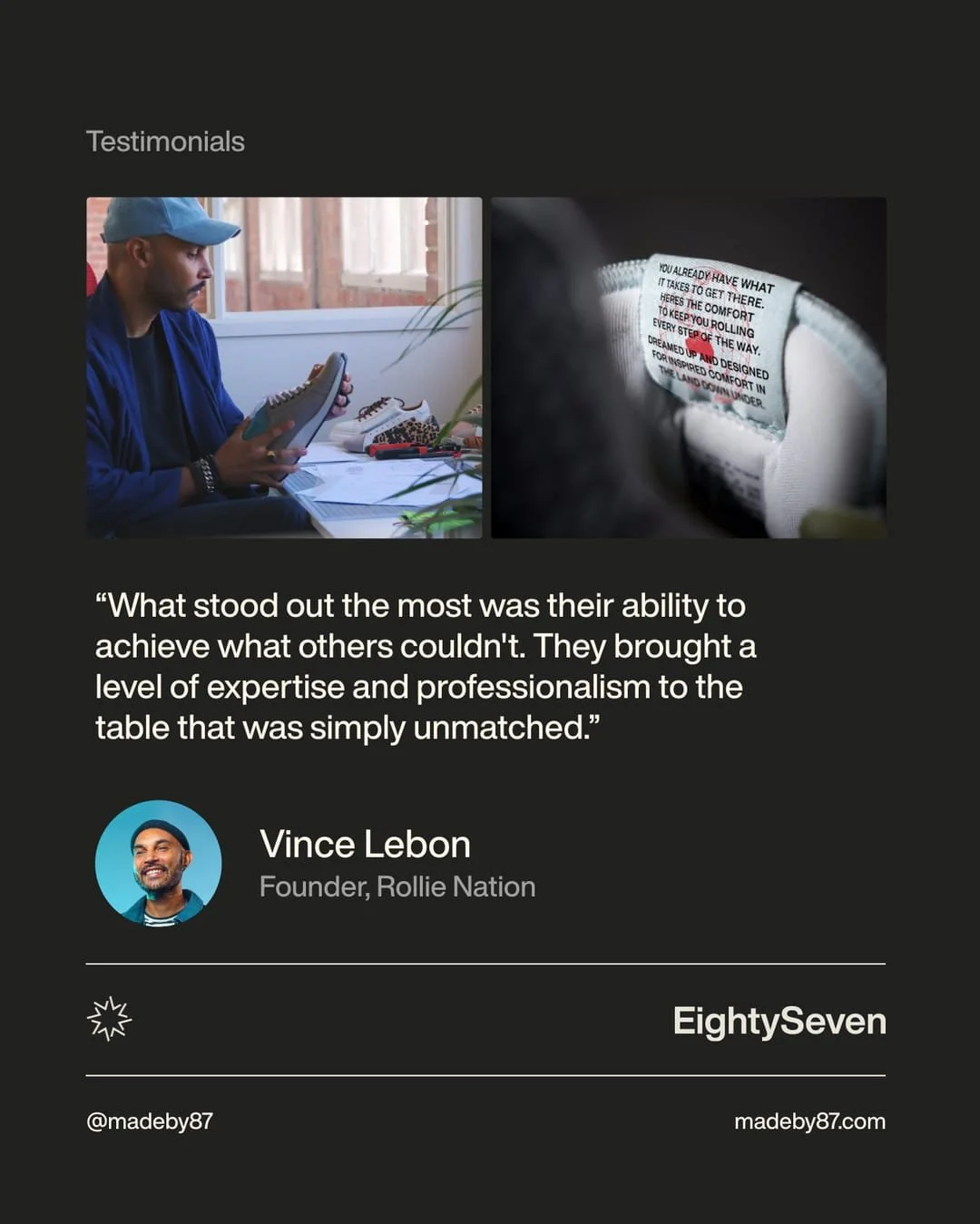 Rollie Nation ( @rollienation ) had already earned international accolades for its innovative digital experience, and now they were in the process of opening their first Australian retail locations.
 
 
EightySeven collaborated with Founder, Vince Le