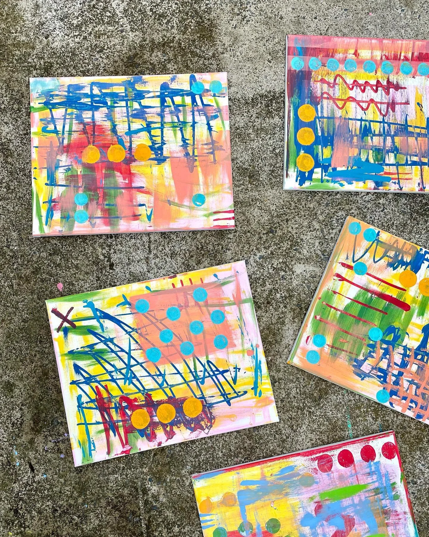 todays group of paintings titled &ldquo;aw naw hell naw&rdquo; #art #artoninstagram #artistsoninstagram #katiecreatives