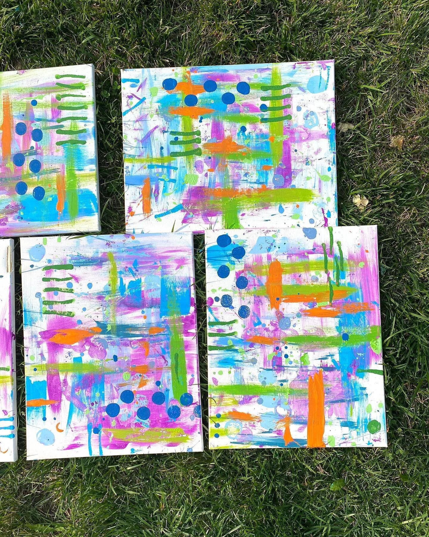 today&rsquo;s paintings before the black paint ! #art #artoninstagram #artistsoninstagram