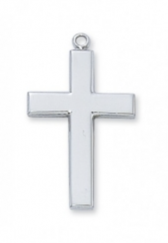 Sterling silver Polished cross pendant