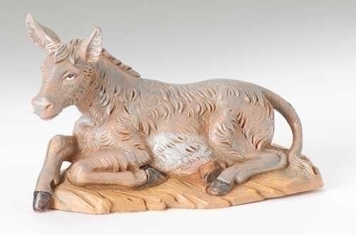 Seated Donkey for Fontanini 5 Inch Nativity