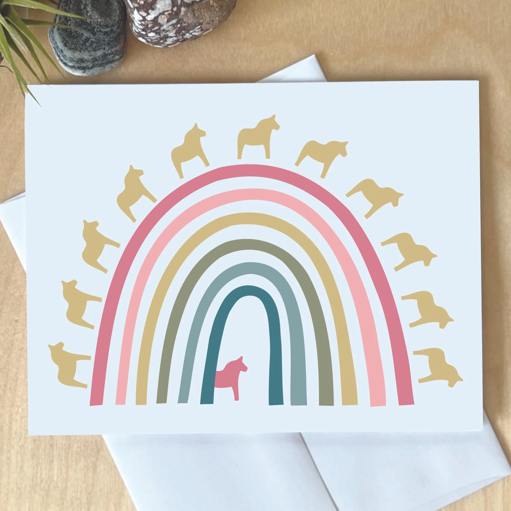 Dala Rainbow Notecard