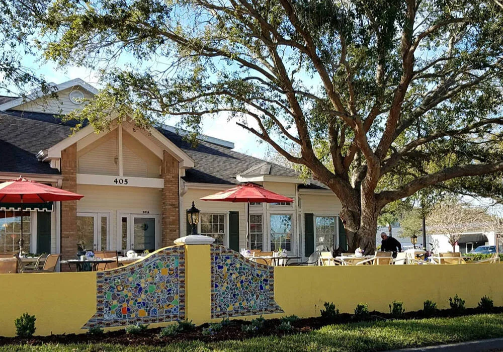 The front patio at Marguerite’s Cafe and Catering.