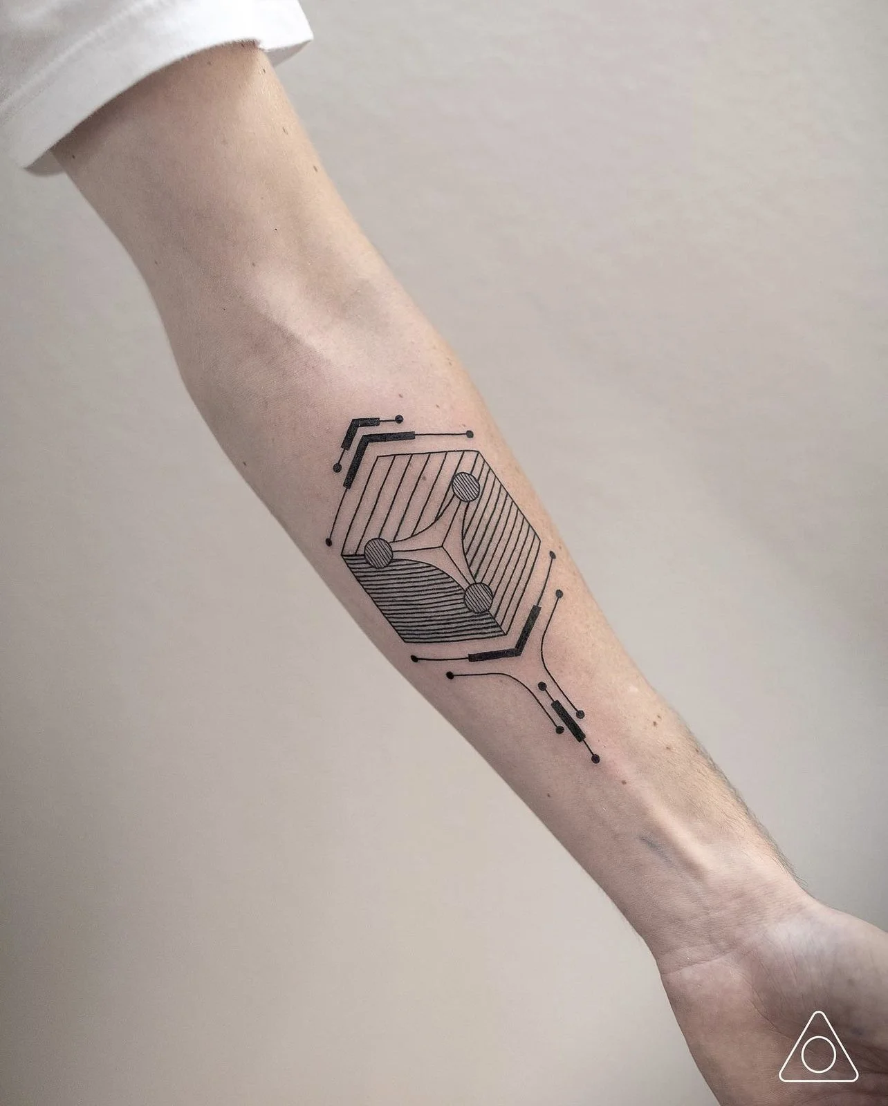 Tattoo uploaded by Claire • Tattoo by #koraykaragozler #abstract #nature  #watercolortattoo #geometric • Tattoodo