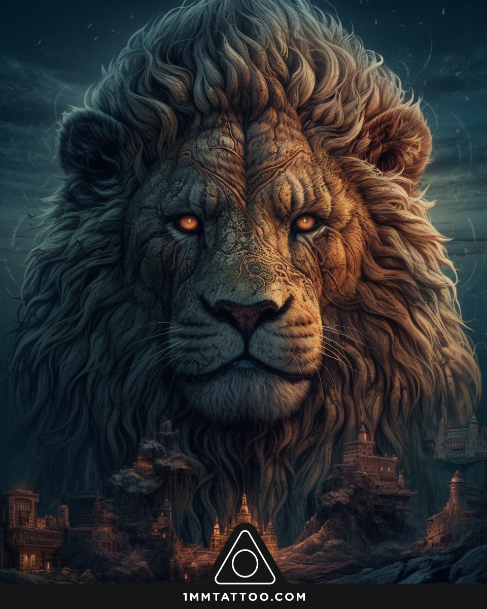 Cool lion with totem tattoo! HD phone wallpaper | Pxfuel