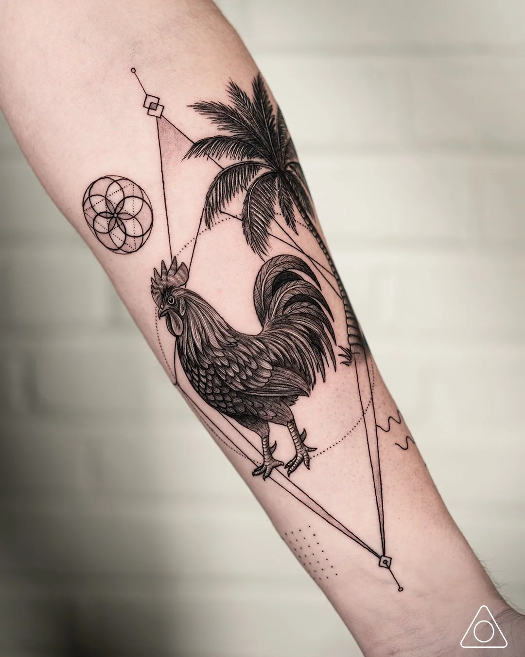 Hawaiian Rooster Tattoo Art By Traveling Tattoo Artist In Denver 
