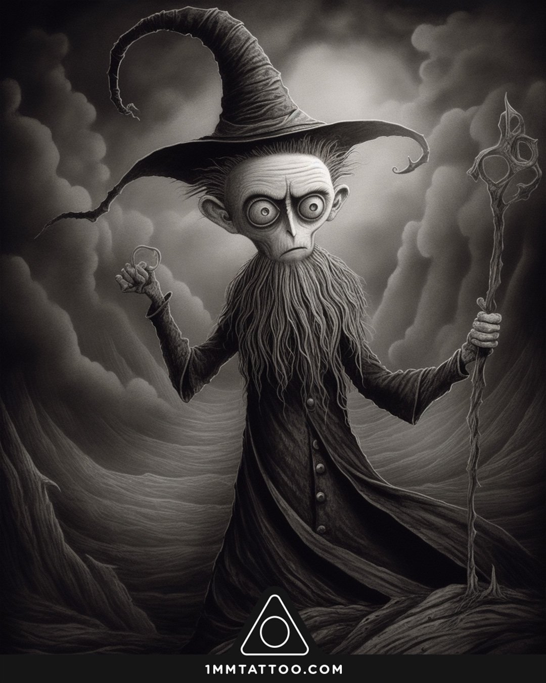 Digital wizard illustration | Tabernacle tattoo