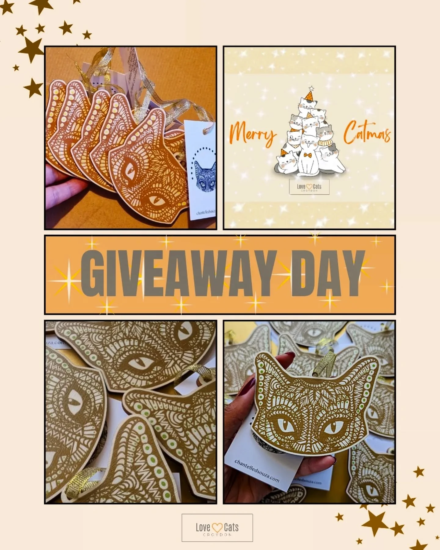 This time next week ITS CHRISTMAS!!! 🎄🧡😻⭐️ So today, winners of our kitty cat decorations will be notified and sent their beautiful handcrafted, sustainable, pieces. Keep eyes on your DMs to see if you're a winner !!

If you're a current Love Cats