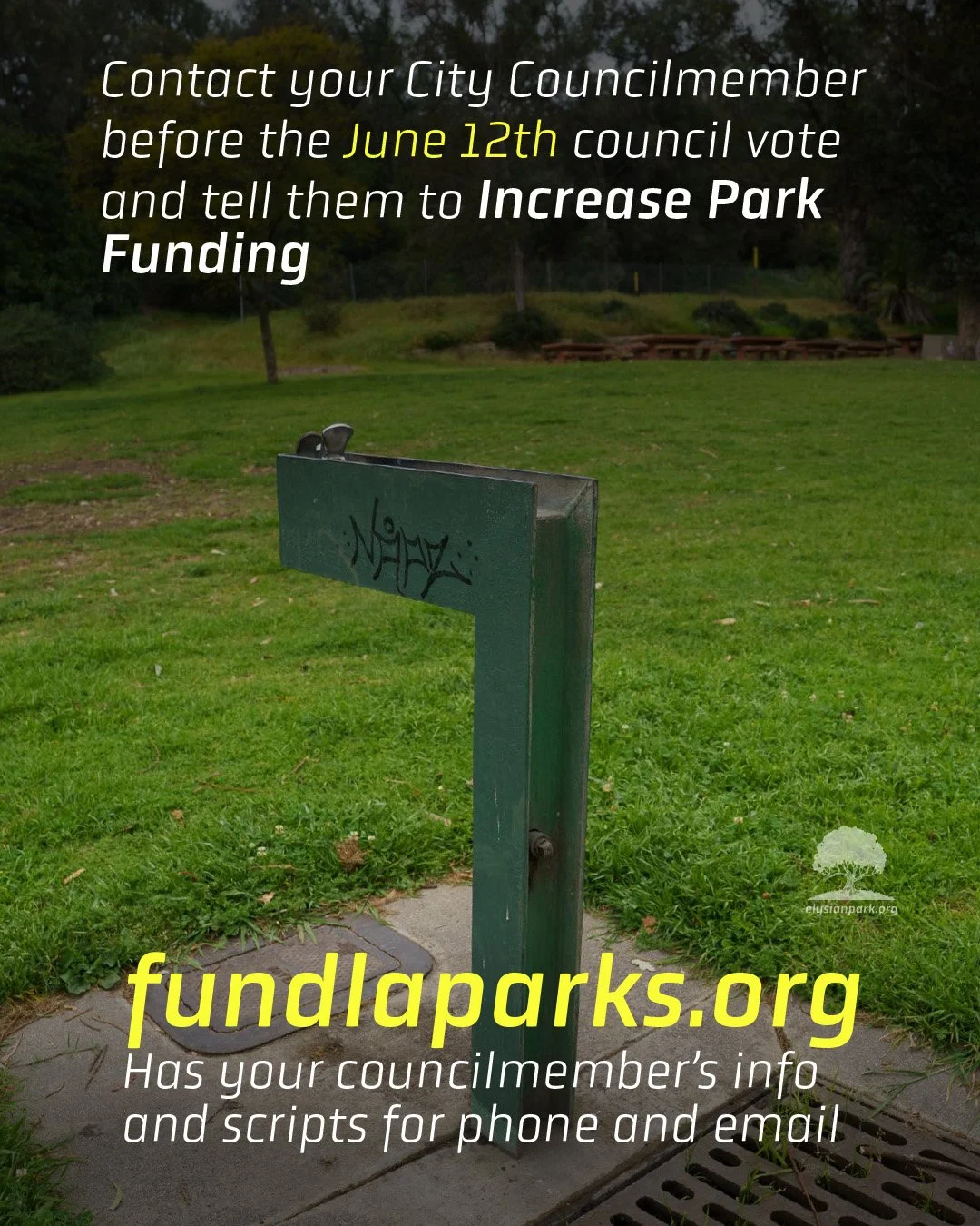 &mdash;&mdash;> Here&rsquo;s what you can say:

Please support the Charter Reform Commission's recommendation to DOUBLE the Department of Recreation and Parks (RAP)'s charter allocation &mdash; and to vote YES to place this measure on the November