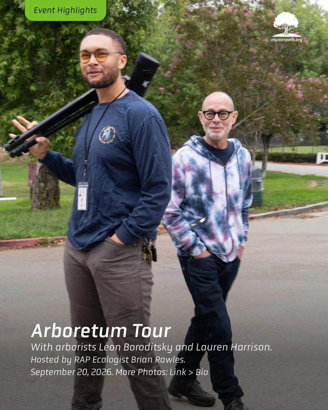 &mdash; Incredible turnout on Sunday (around 30 people) for a special arboretum tour organized by Brian Rawles head Ecologist at L.A. Rec and Parks. We had L.A. City parks Principal Forester, Leon Boroditsky to lead us through this historic arboretum