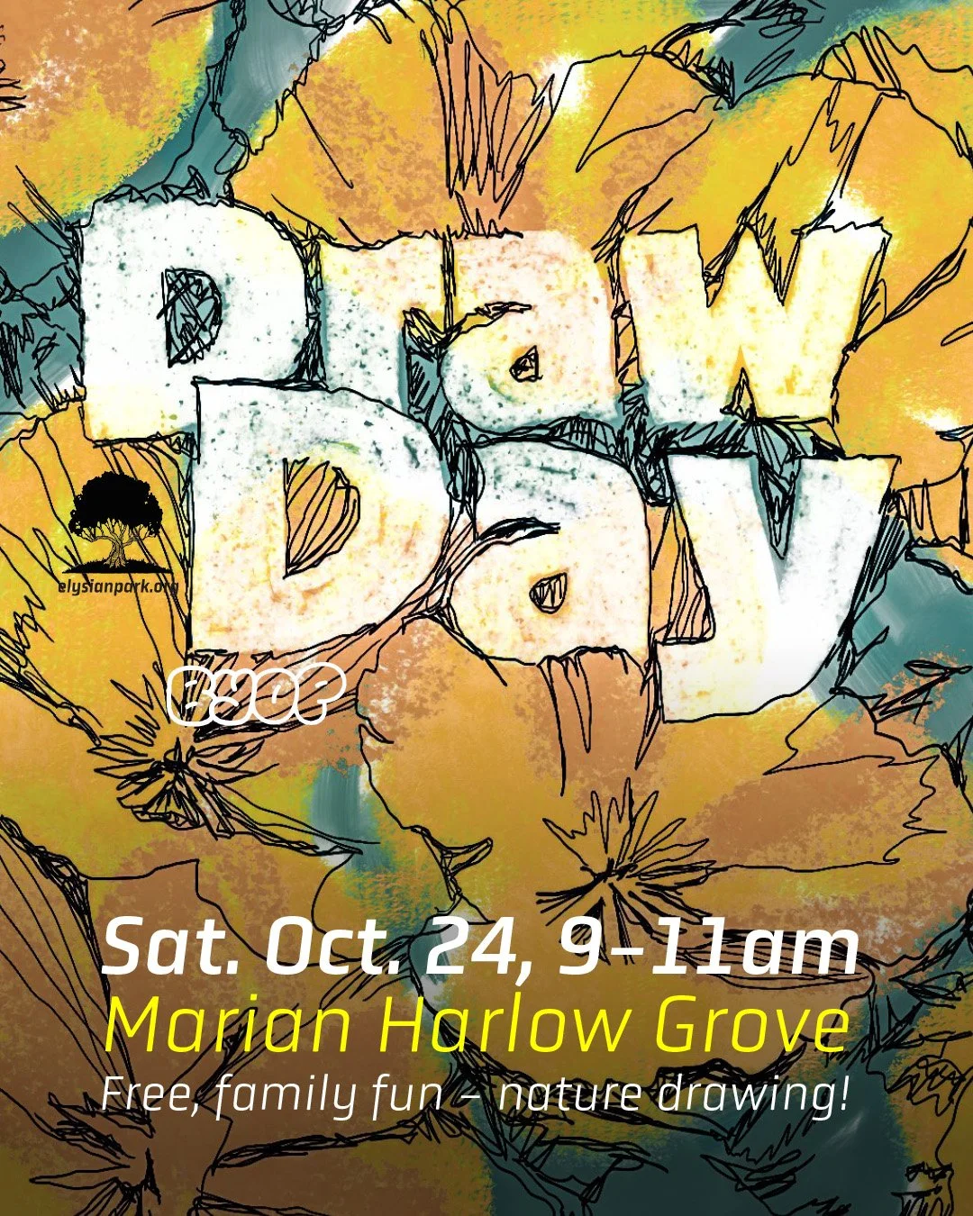 &mdash; Come draw some nature with us Saturday morning the 24th. @bringyourownpen will be co-hosting. Bring a blanket or something to sit on, hydration water, and your sketchbook! The nearest address to plug into your Google machine is 2221 Park Driv