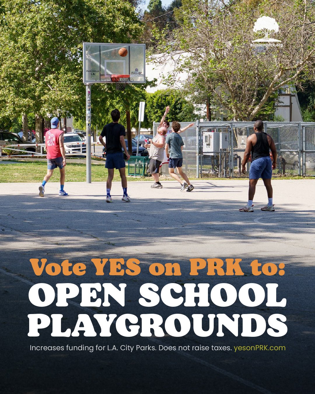 &mdash; From @yesonmeasureprk:

Measure PRK will double funding for the City&rsquo;s Department of Recreation and Parks (RAP), which will allow them to open LAUSD playgrounds, fields, and outdoor space to the public during non-school hours. Increased